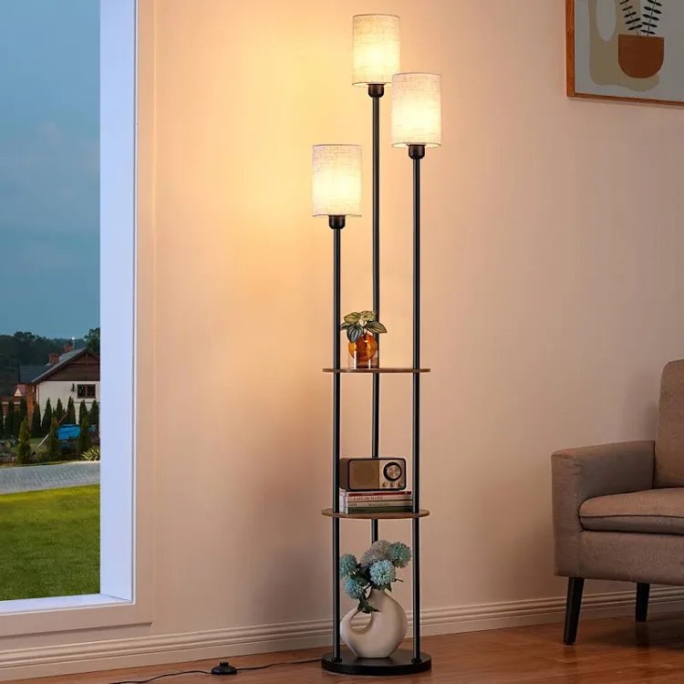 Condition photo showing New/Like New for 70'' Tray Table Floor Lamp With 3 Lights By Ebern Designs
