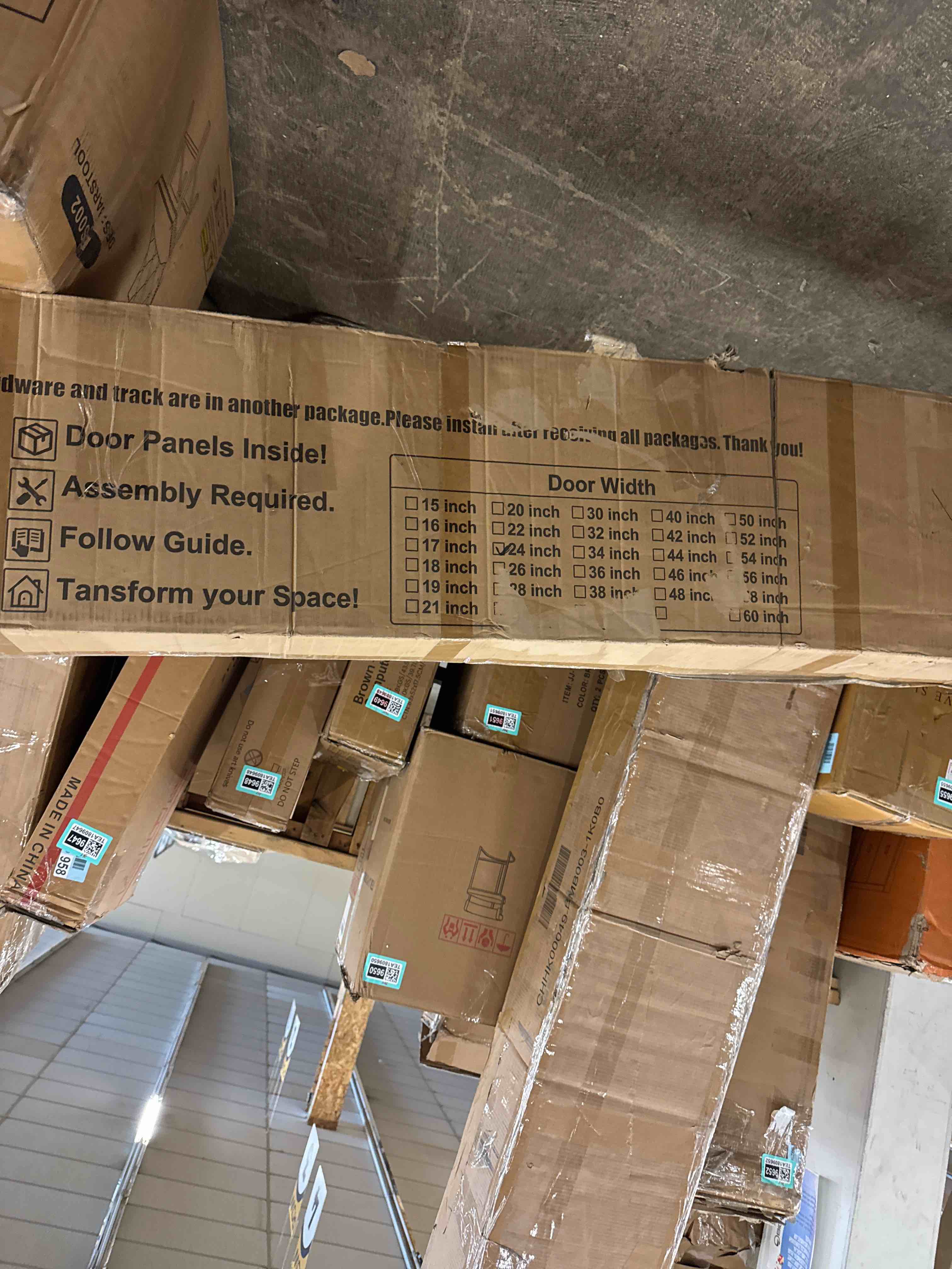 Condition photo showing New/Like New for 24 Inch Sliding Barn Door Glass Panel