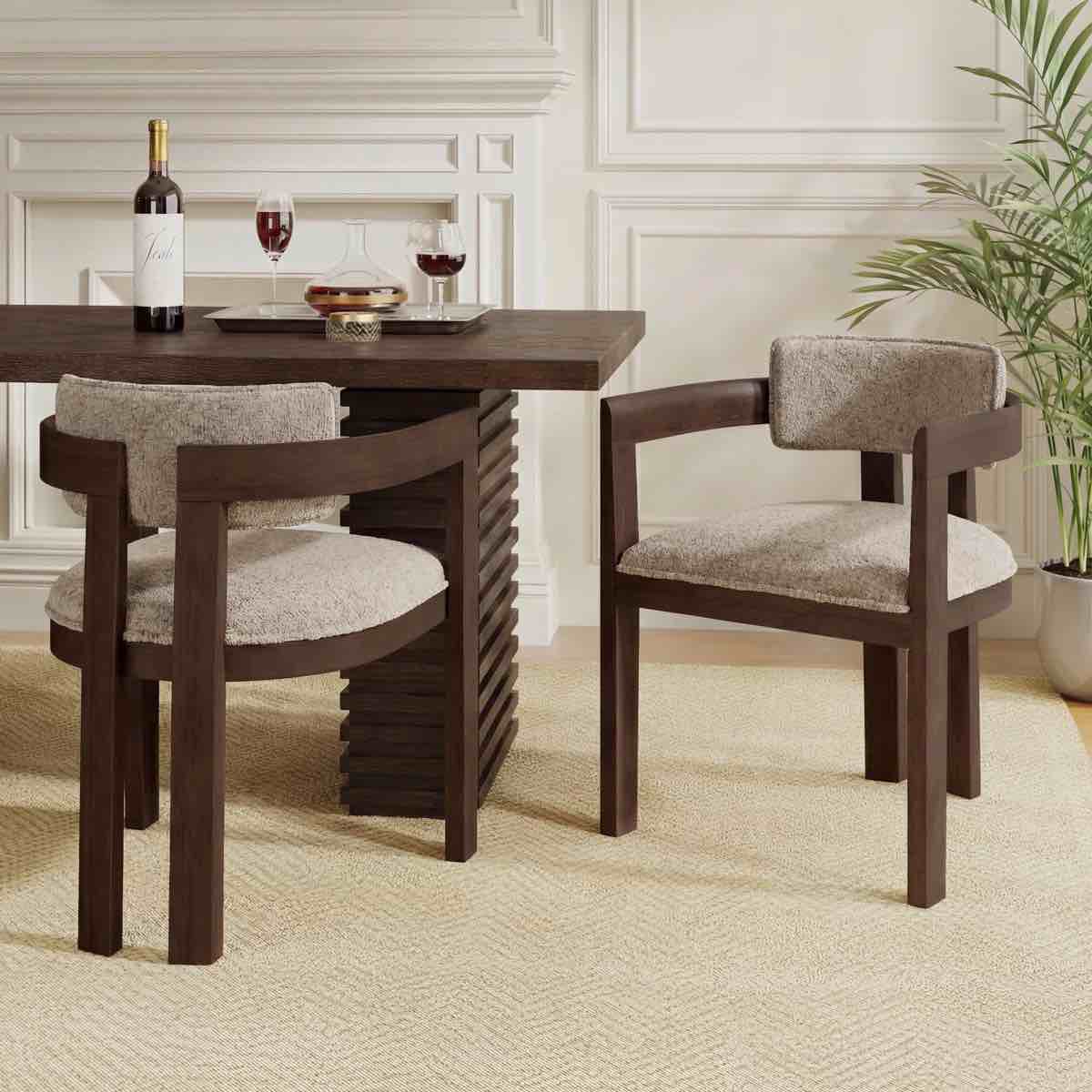 Lyddia Wood Upholstered Dining Chair By Orren Ellis