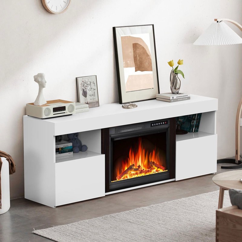 Condition photo showing New/Like New for Stockett TV Stand for TVs up to 55" with Fireplace Included (2 BOXES-COMPLETE)