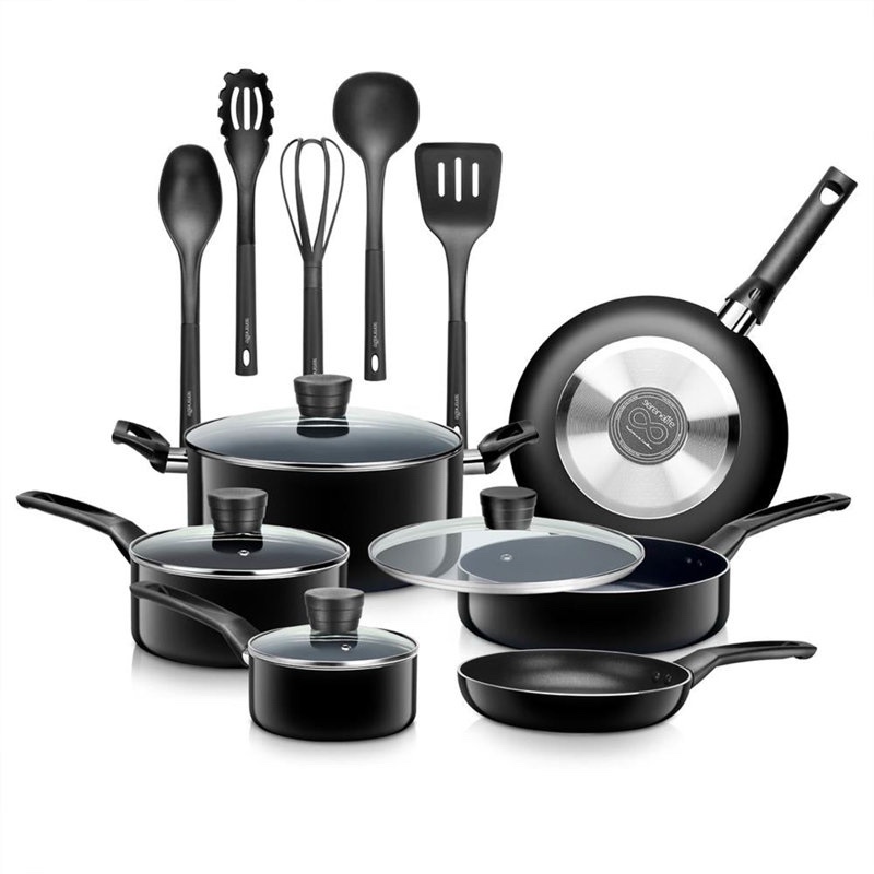 Condition photo showing New/Like New for 15 - Piece Non-Stick Aluminum Cookware Set