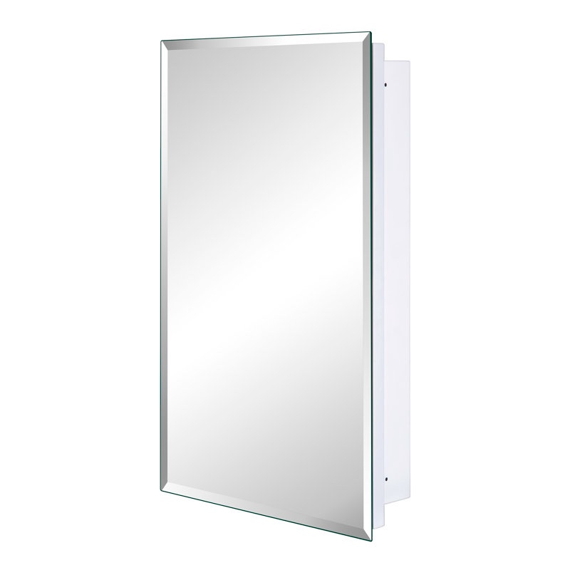 Condition photo showing New/Like New for Ebern Designs White Chouhan -This Bathroom Chouhan Features A 16 X 26 Beveled Mirror And Adjustable Staggered Shelves.Choose Between Recessed Or Surface Mount Installation.