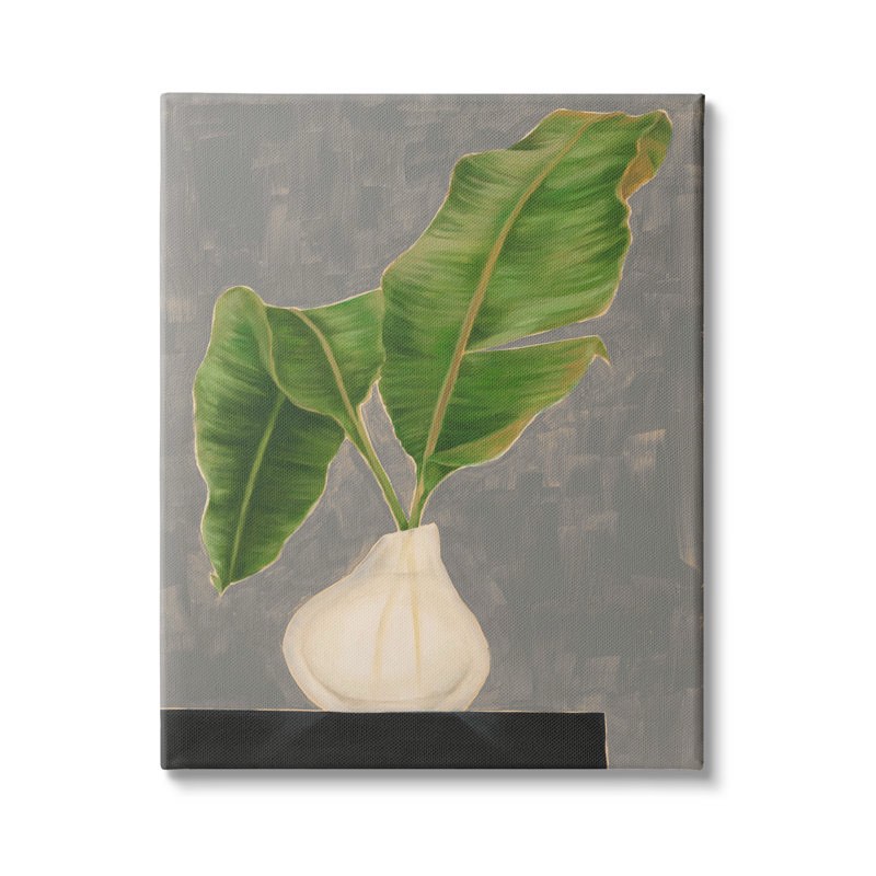Condition photo showing New/Like New for  " Tropical Plant Leaf Pair Contemporary Tabletop " by Jennifer Goldberger