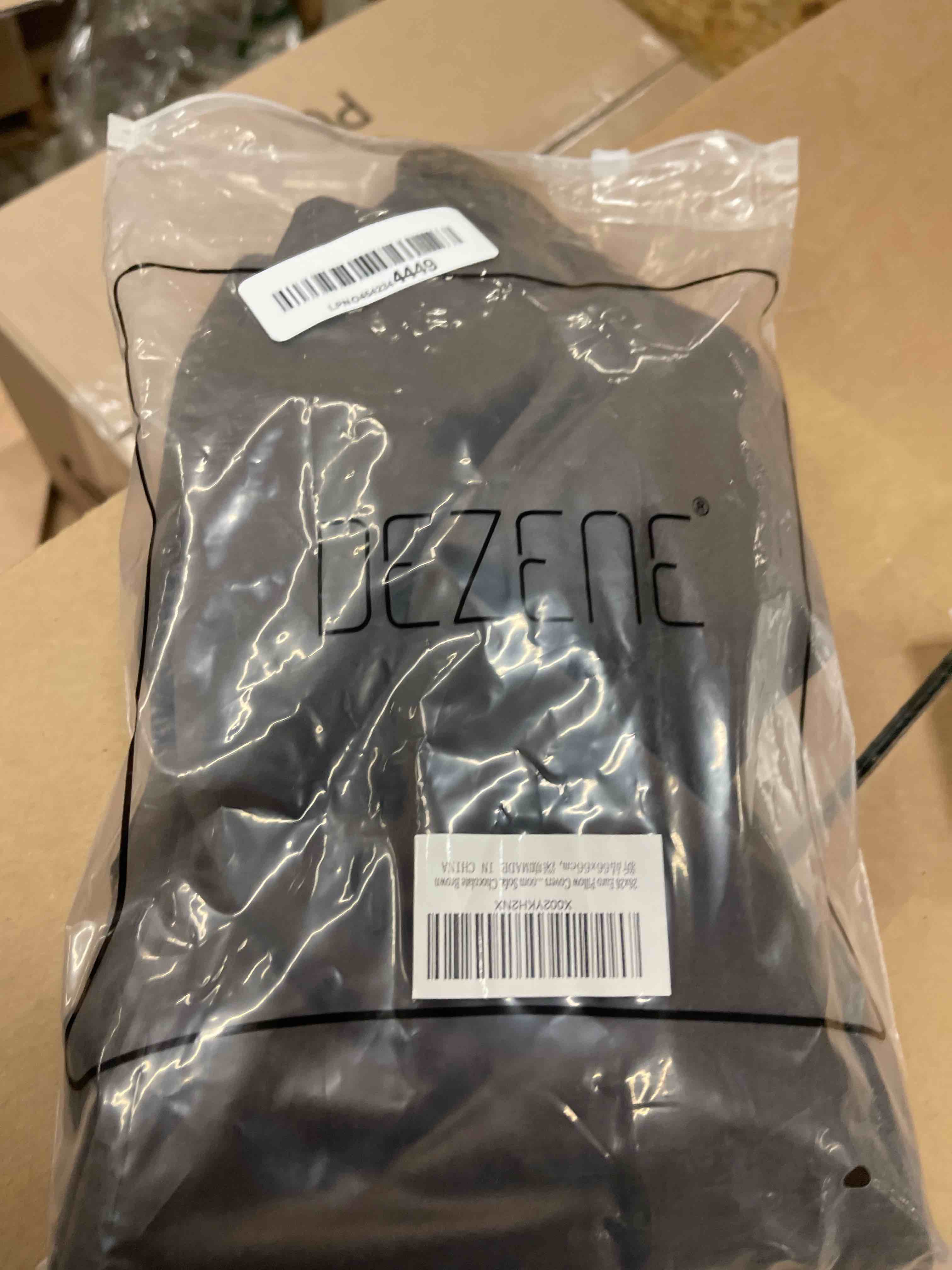 Condition photo showing New/Like New for 26x26 Euro Pillow Covers : 2 Pack Cozy Soft Velvet Oversized Couch Pillow Shams, Square Throw Pillow Cases for Living Room Sofa, Chocolate Brown Chocolate Brown 26" x 26" (Pack of 2)