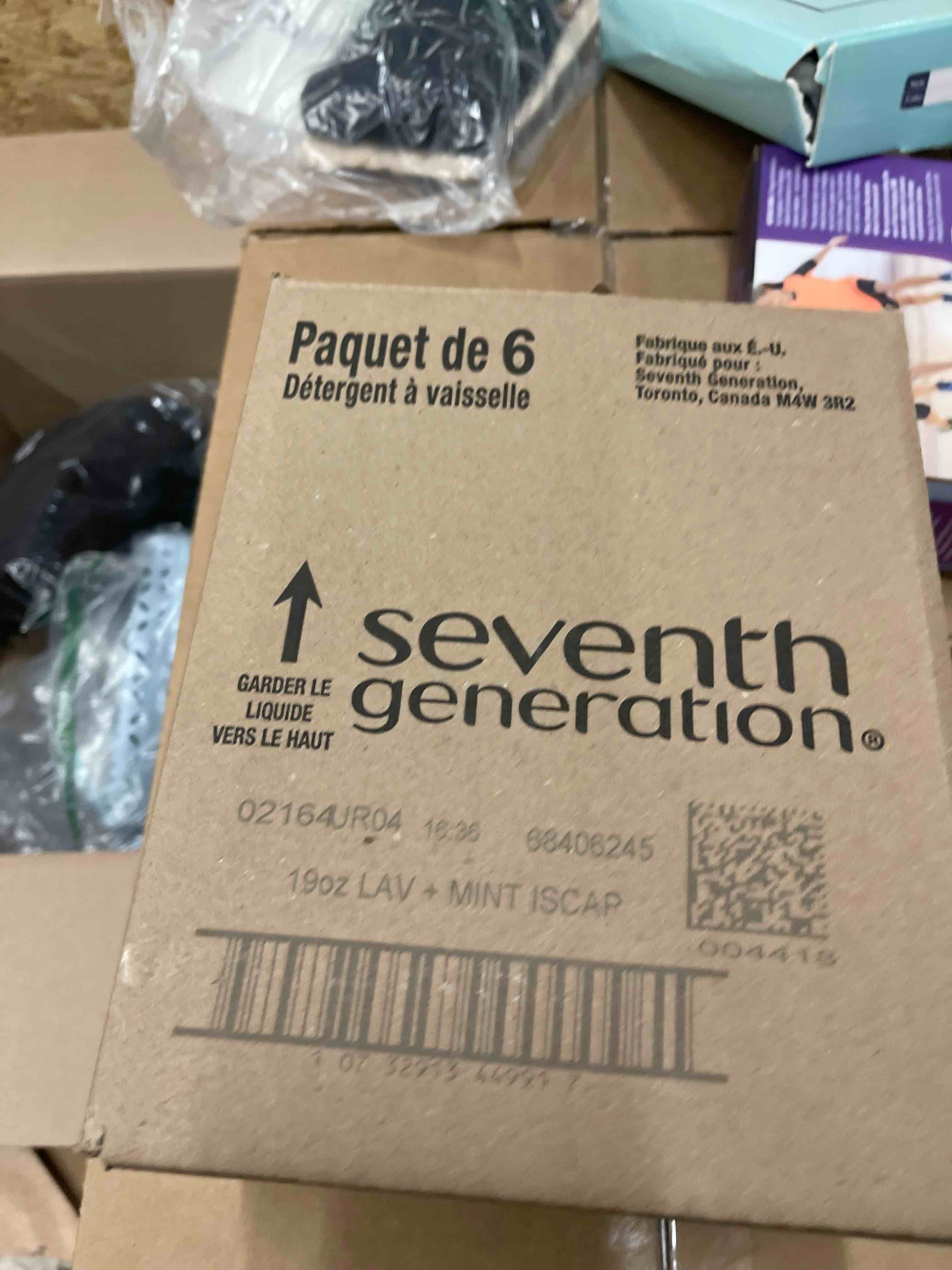 Condition photo showing New/Like New for Seventh Generation Dish Soap Liquid Lavender Flower & Mint Scent Pack of 6 Dishwashing Soap Dish Detergent Liquid Soap 19 oz