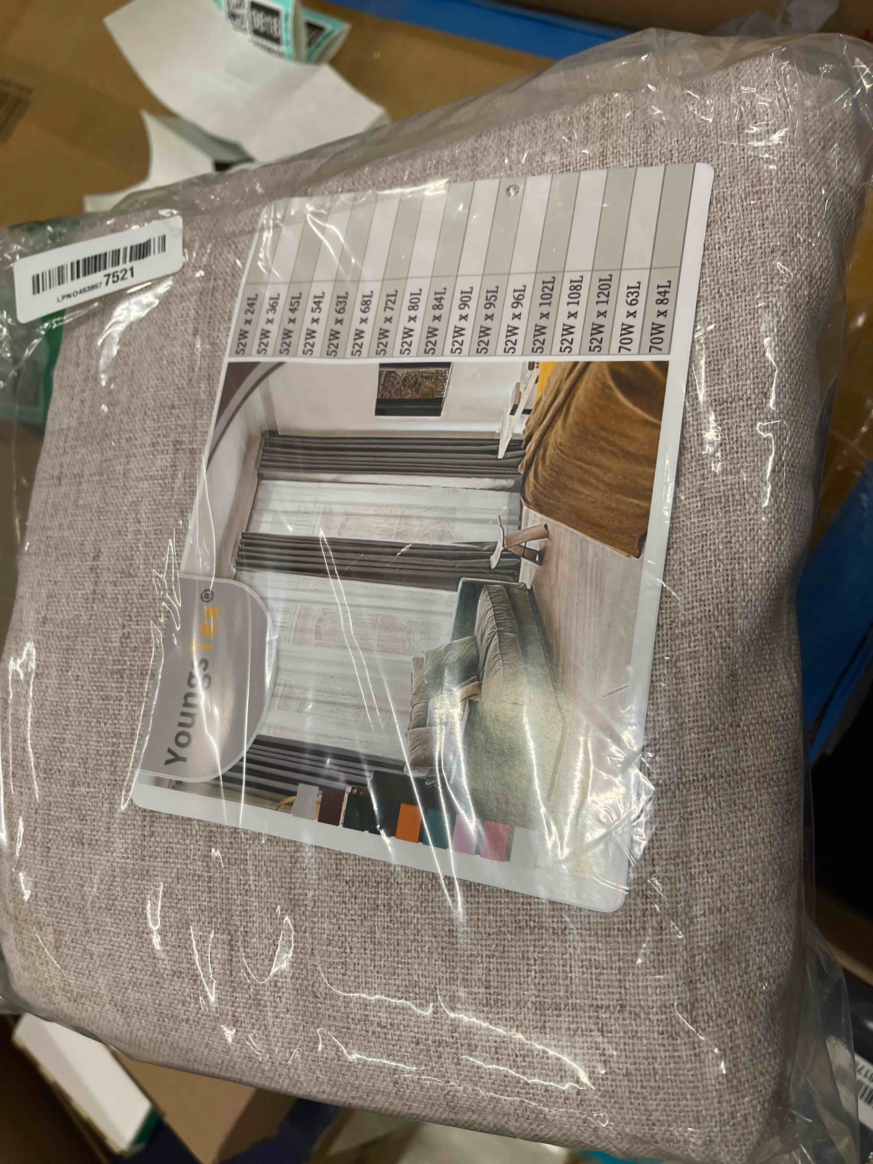 Condition photo showing New/Like New for YoungsTex 95 Inches Long Curtains for Living Room 2 Panels - Linen Light Filtering Drapes with Bronze Grommet Netural Floor Length Semi Sheer Window Treatments or Bedroom, 52 X 95 Inch