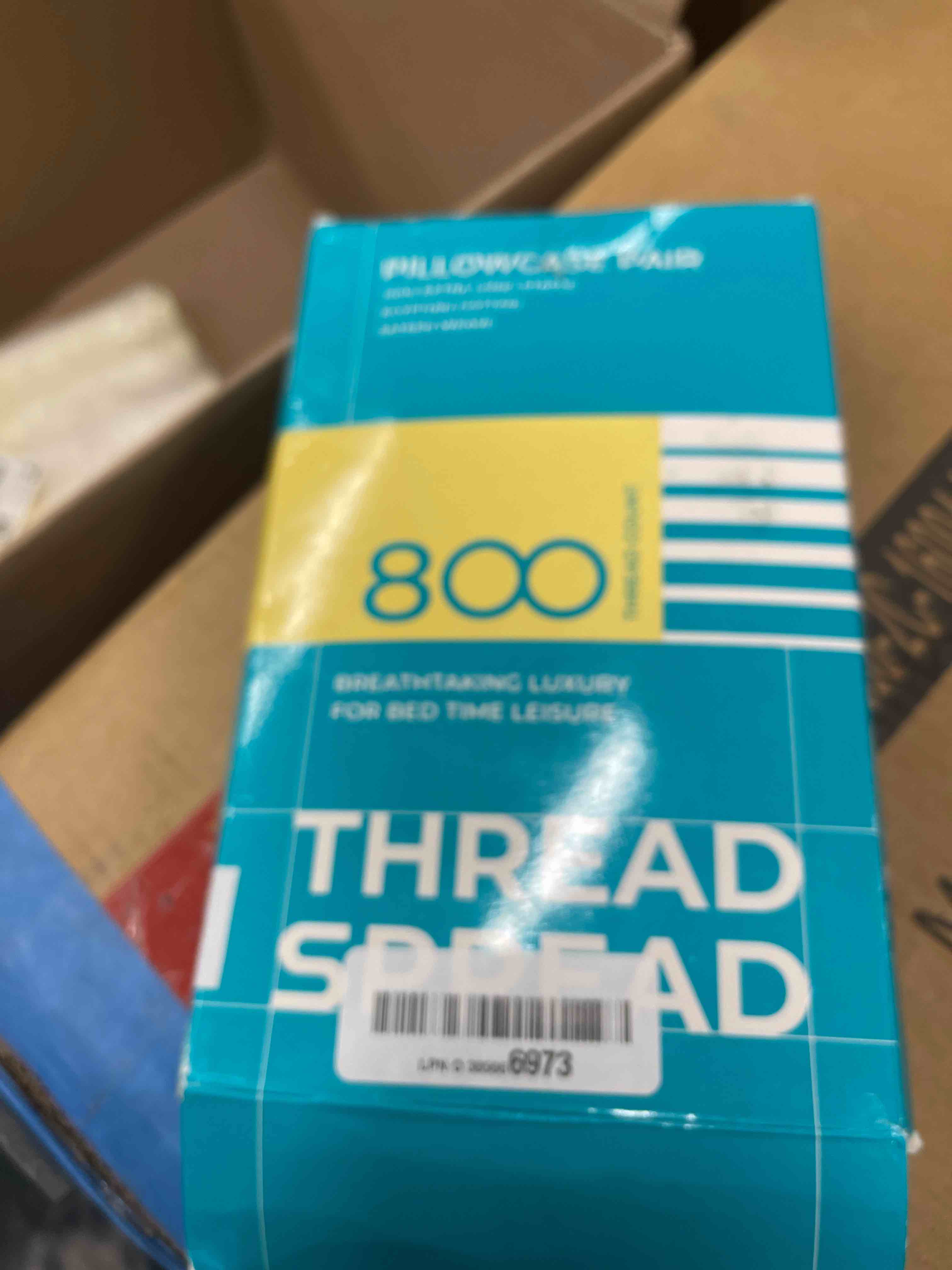 Condition photo showing As Is for THREAD SPREAD 100% Egyptian Cotton Pillow Cases King - 800 Thread Count Pillow Cases King Size Set of 2, Soft Cooling & Breathable Extra Long Staple Sateen Weave Cotton Pillow Covers for Bed - Ivory King Pillowcases Ivory