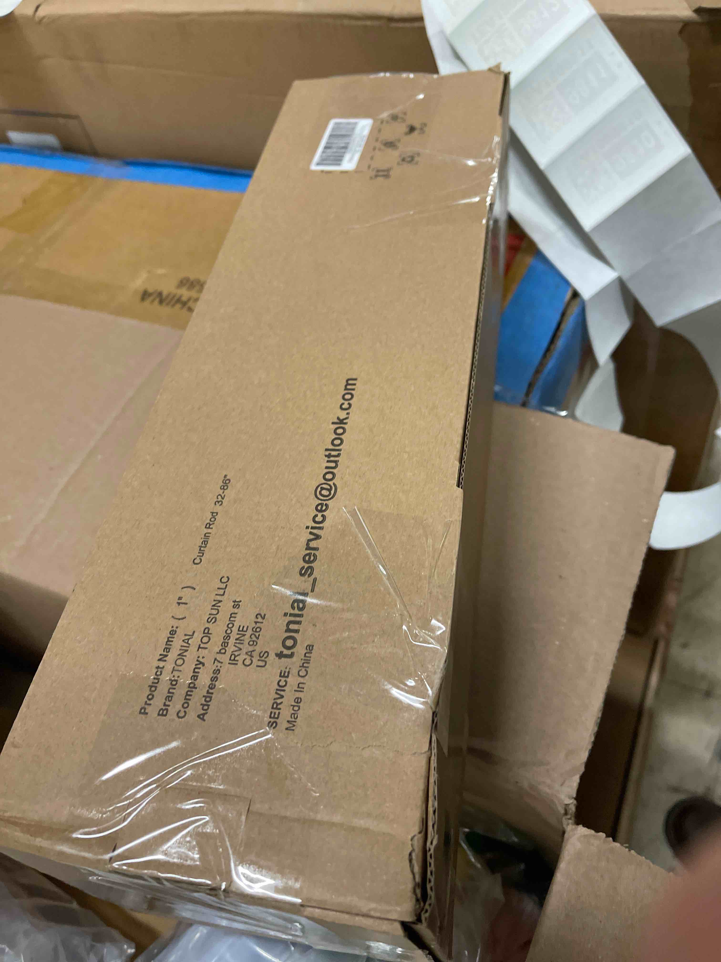 Condition photo showing New/Like New for TONIAL1 Inch Double Curtain Rods for Windows 48 to 84 Inches, Heavy Duty Decorative Drapery Rod 32 to 86 Inches with Classic Cap Finial, Black Black 32-86”