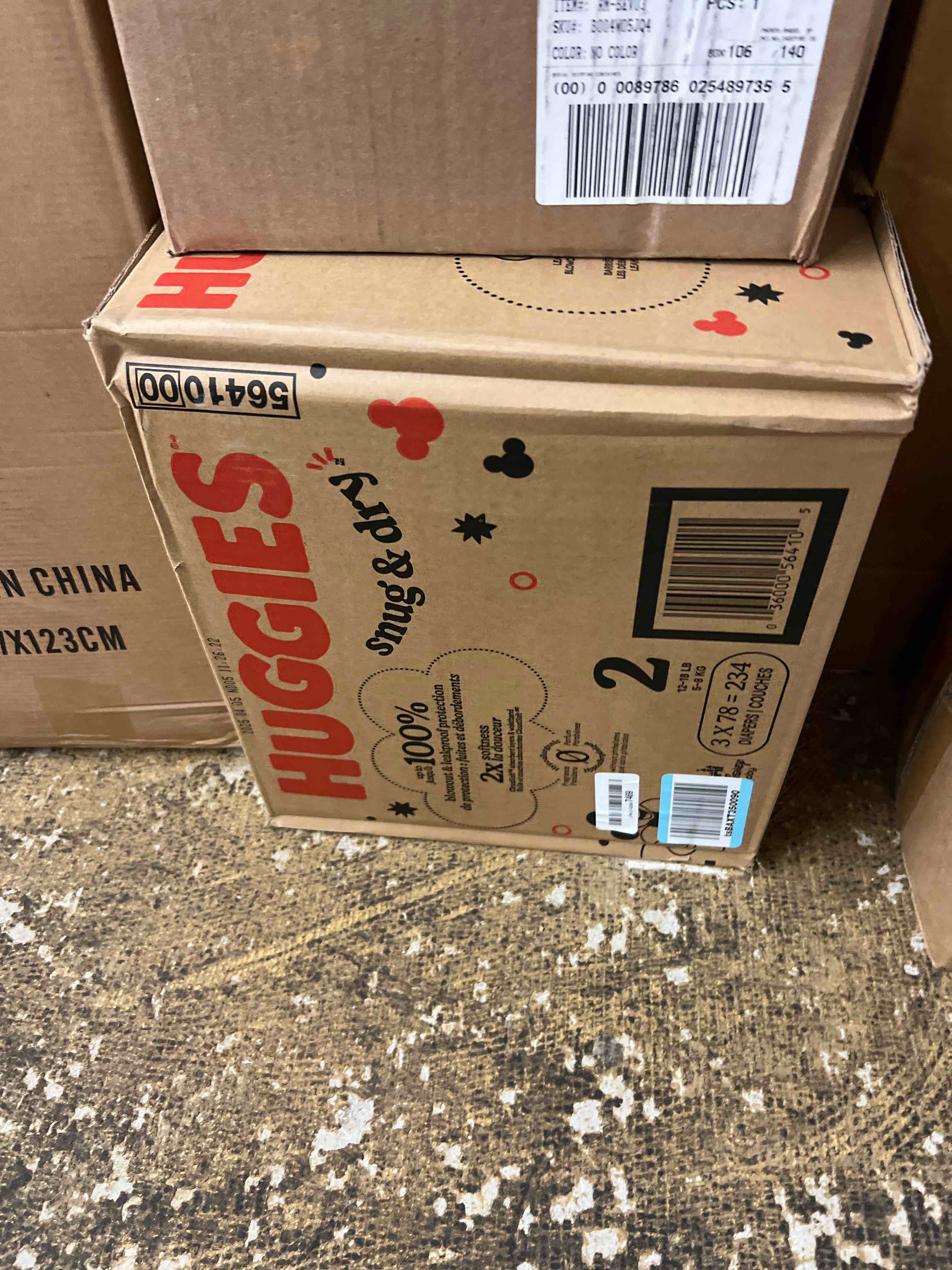 Condition photo showing New/Like New for Huggies Snug & Dry Disposable Diapers - Size 2 - 234ct