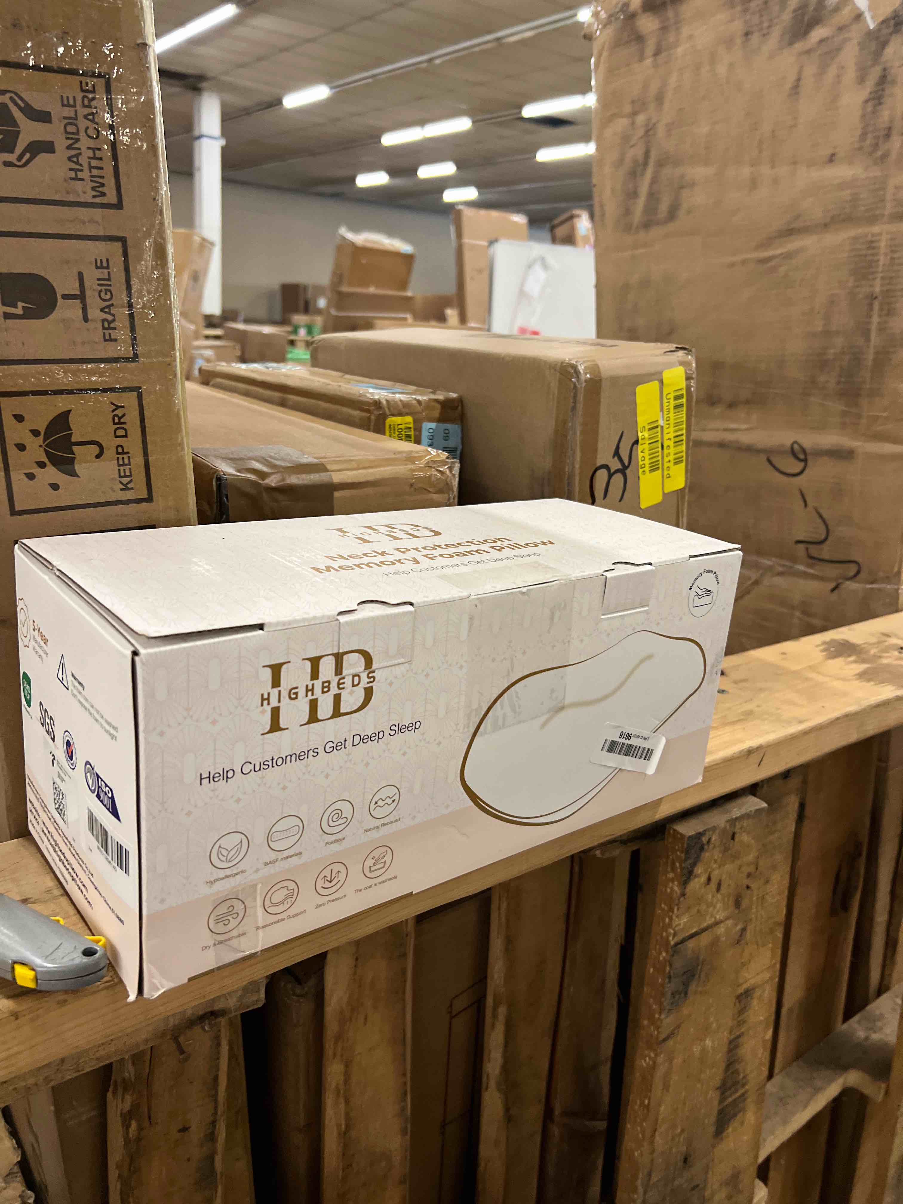 Condition photo showing New/Like New for Cervical Neck Pillow for Memory Foam – Soft Ergonomic Side Sleeper Pillow for Neck Pain Relief, Ice Silk Zipperless Pillowcase, Eco-Friendly and Durable Material