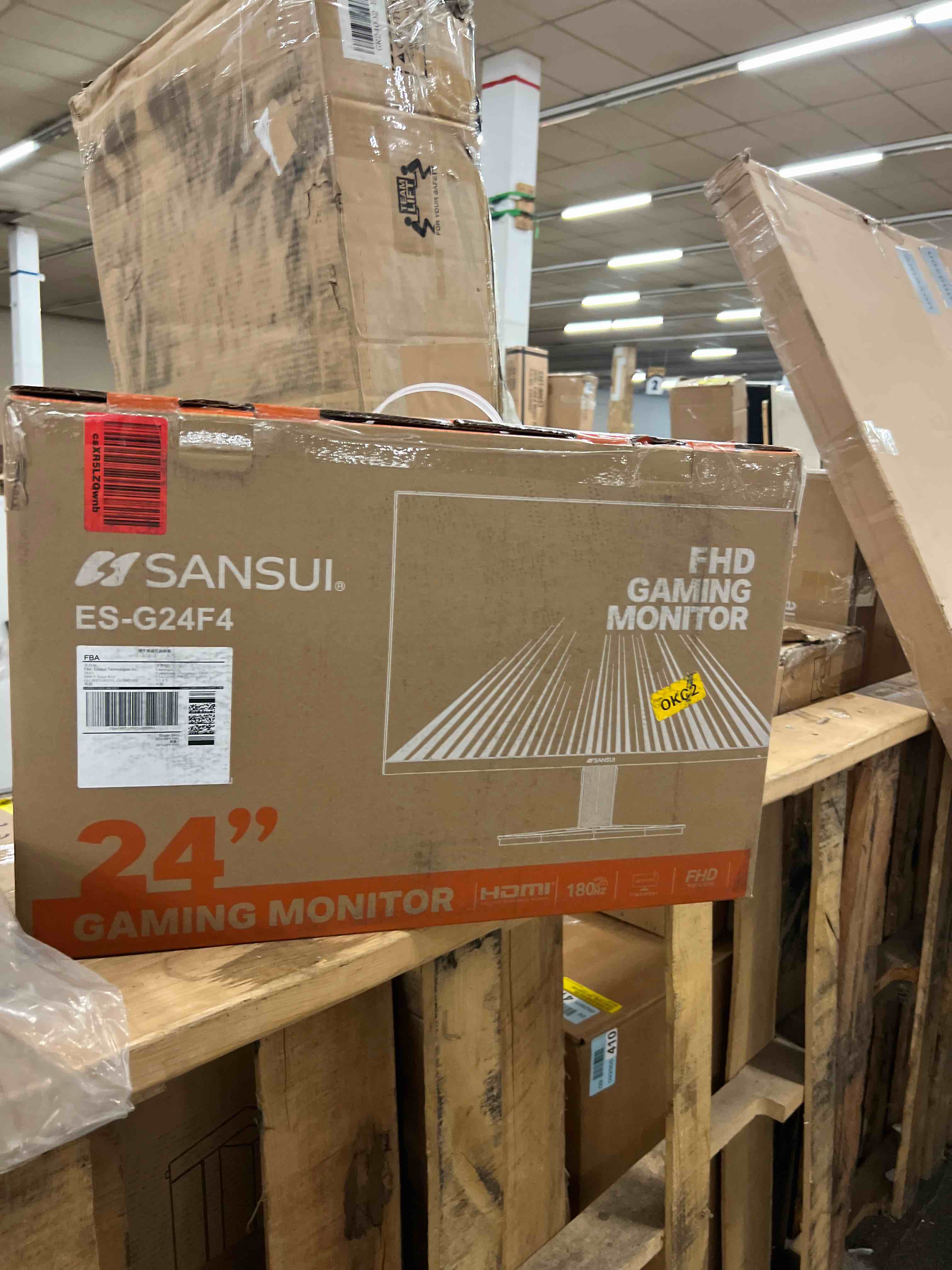 Condition photo showing New/Like New for SANSUI Gaming Monitor, 24 Inch 180Hz, FHD 1080P 1ms 110% sRGB Computer Monitor, HDMI DP Ports VESA Support for Game Office 