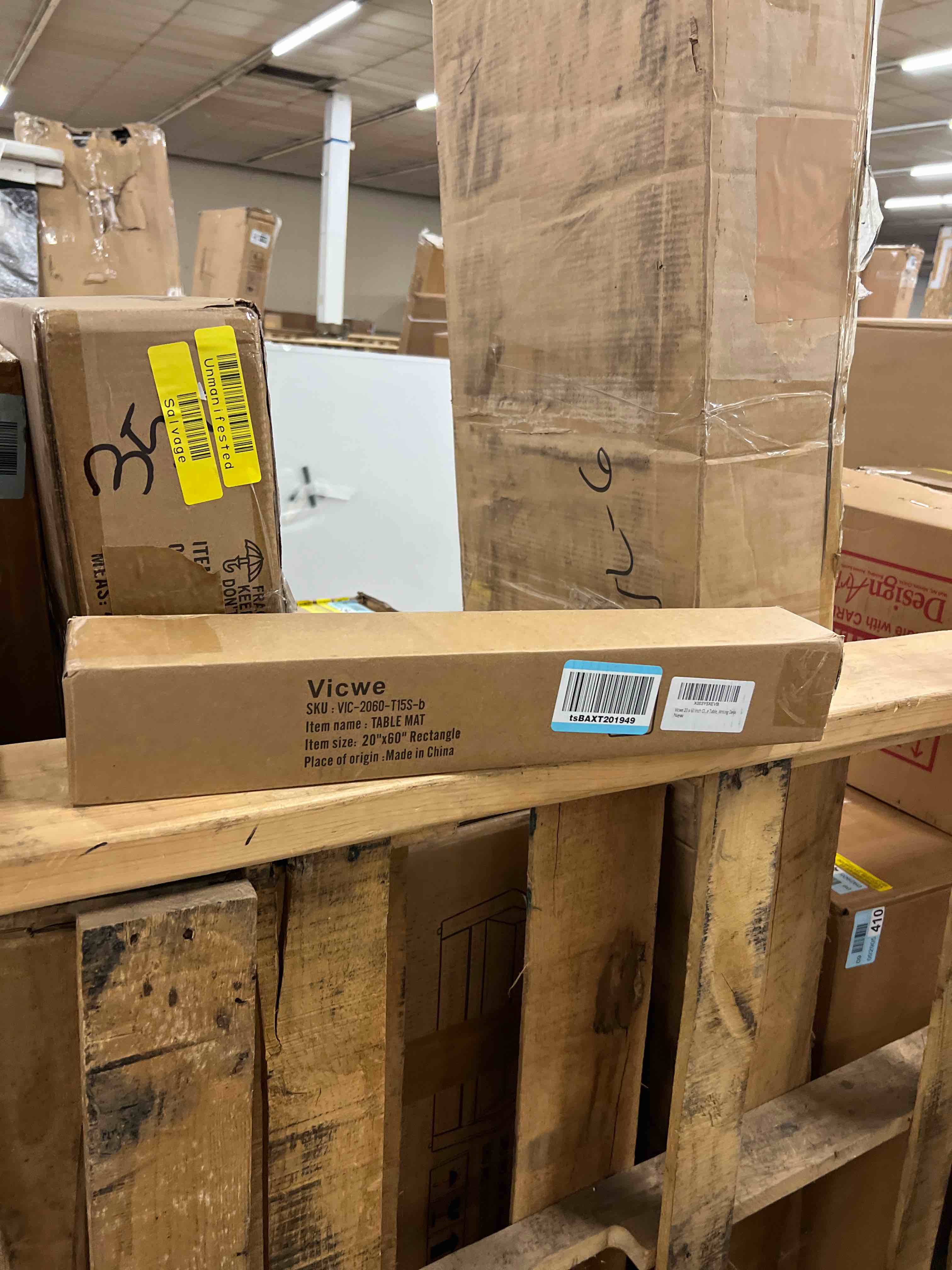 Condition photo showing New/Like New for 20 x 60 Inch Clear Table Cover Protector,1.5mm Thick Clear Table Protector, Rectangle Waterproof Plastic Table Cover, Scratch Proof and Easy Cleaning for Coffee Table, Writing Desk