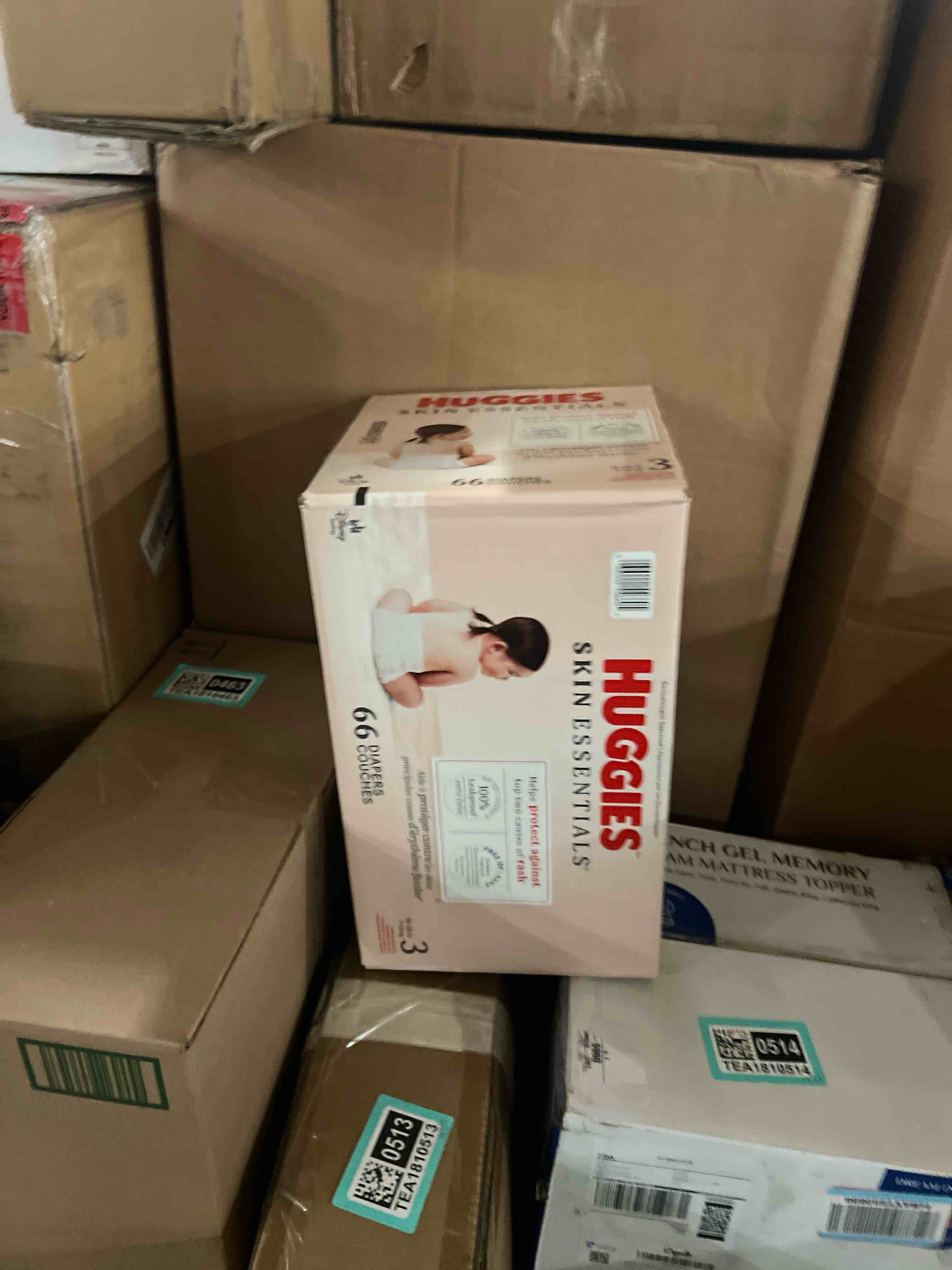 Condition photo showing New/Like New for Huggies Skin Essentials Diapers - Size 3 - 66ct