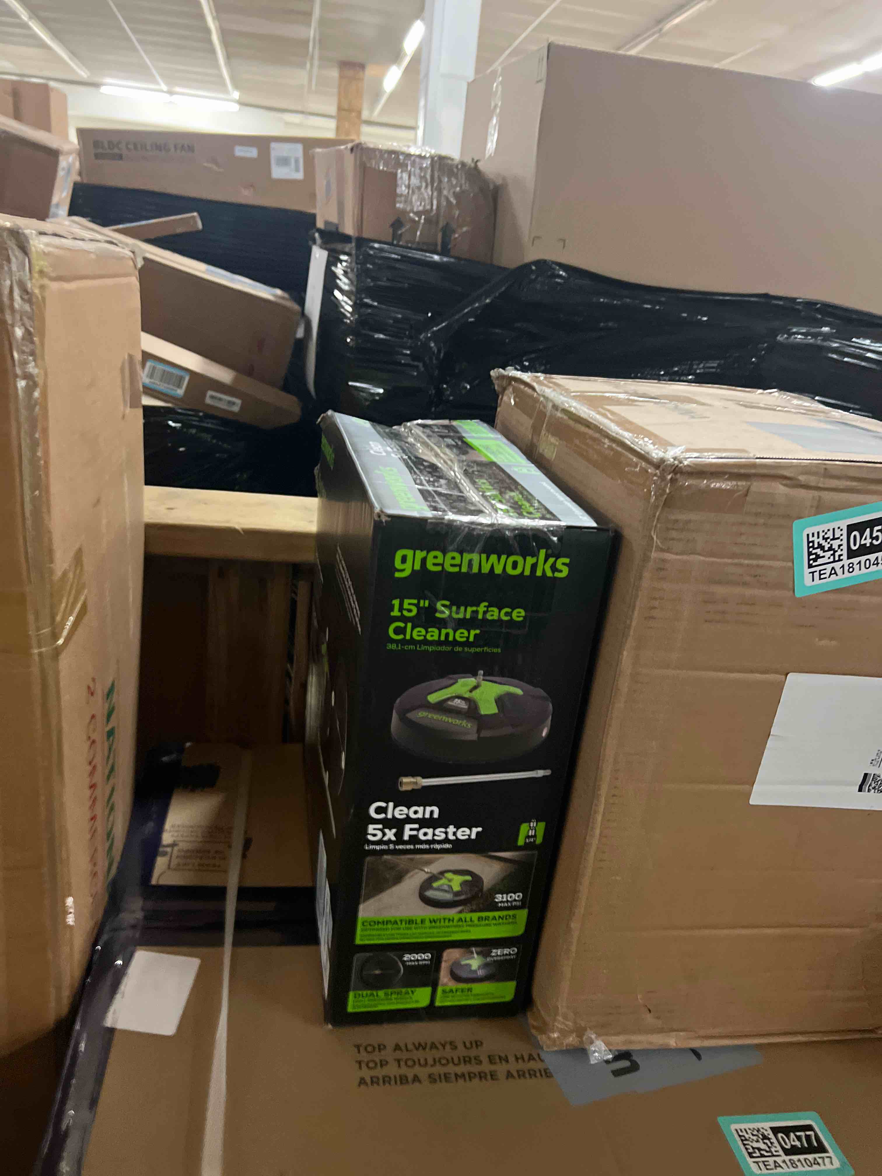 Condition photo showing Good Condition for Greenworks - 15" Pressure Washer Surface Cleaner Attachment (3100 PSI MAX) - Black/Green