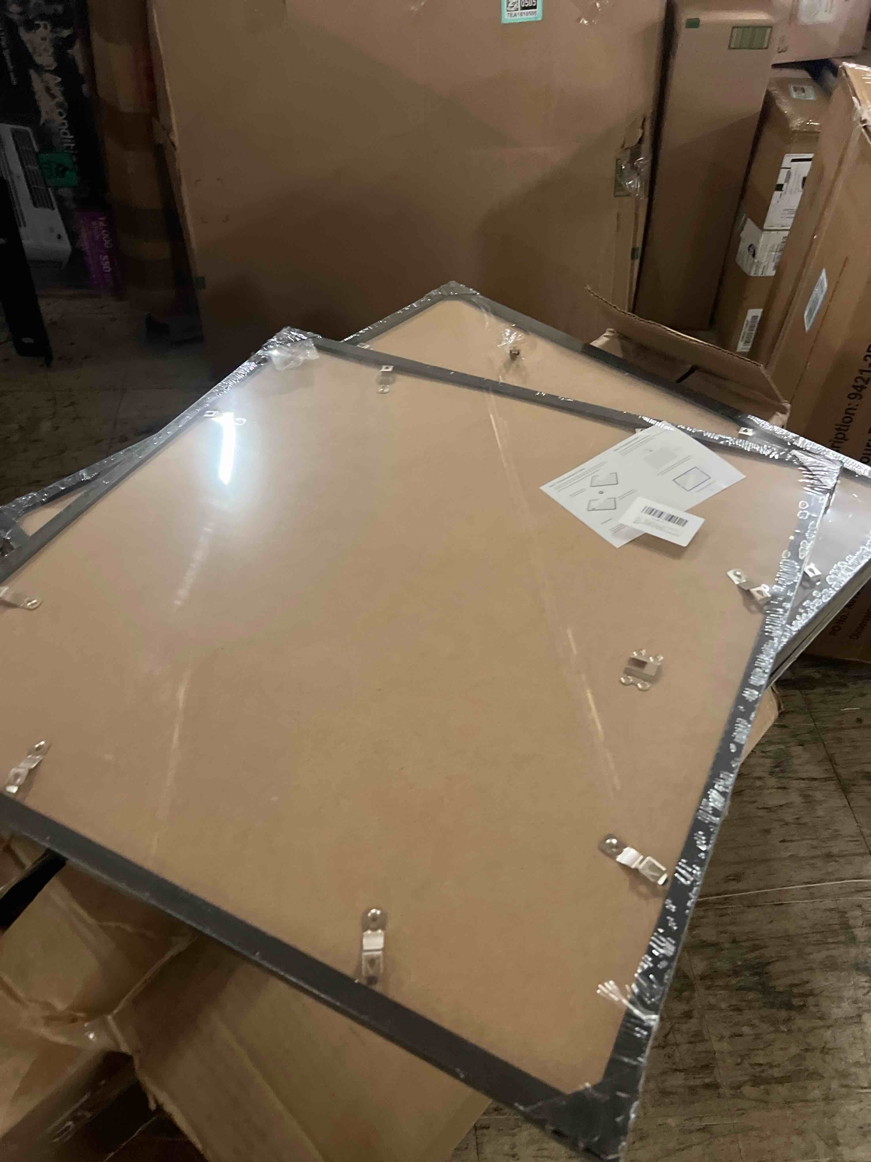 Condition photo showing New/Like New for 22x22 Picture Frame Black with 18x18 Mat, Display Photo 18x18 with Mat or 22 x 22 Without Mat, Wall Hanging Large 22x22 Poster Frame with Shatter Resistant Plexiglass, Black Black 22x22 inch
