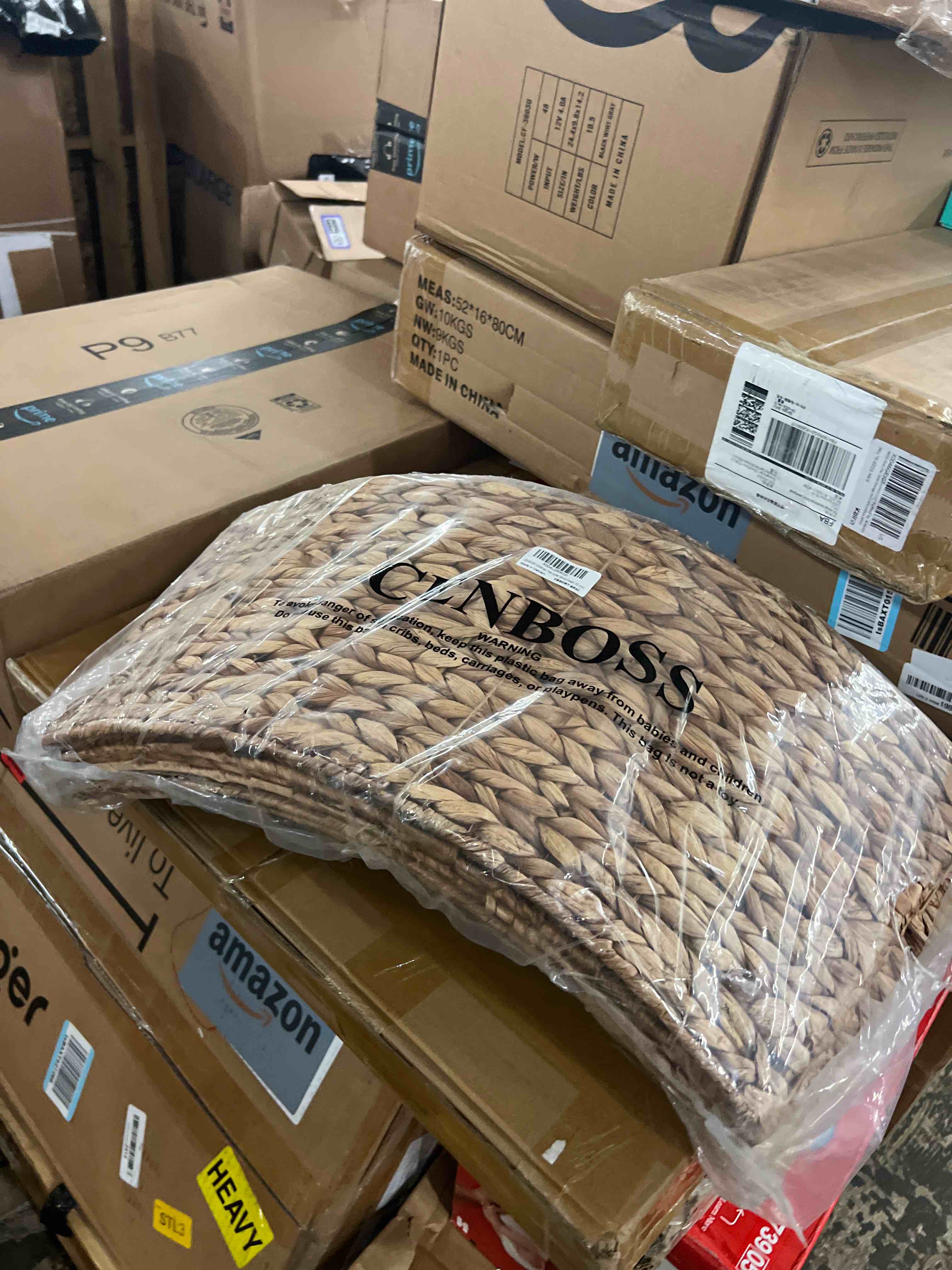 Condition photo showing New/Like New for CENBOSS Rattan Christmas Tree Collar, Wicker Tree Skirt & Stand Base Cover (Brown Wash, 42 inch) Brown Wash 42 inch