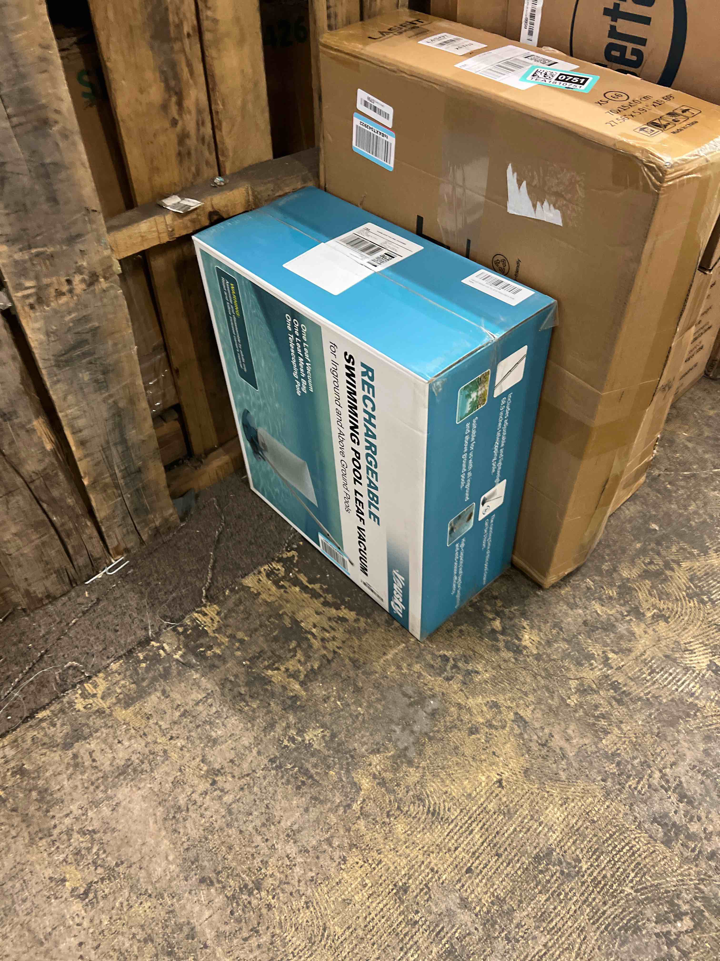 Condition photo showing New/Like New for Rechargeable Pool Leaf Vacuum, 83GPM Powerful Suction- Cordless Pool Skimmer for Inground & Above Ground Pools with 6.6Gal Leaf Catcher Bag and Telescopic Pole for Heavy Debris Areas
