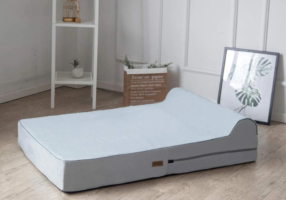 jumbo orthopedic dog bed - 7-inch thick memory foam pet bed with removable cover & free waterproof liner - for large breed dogs