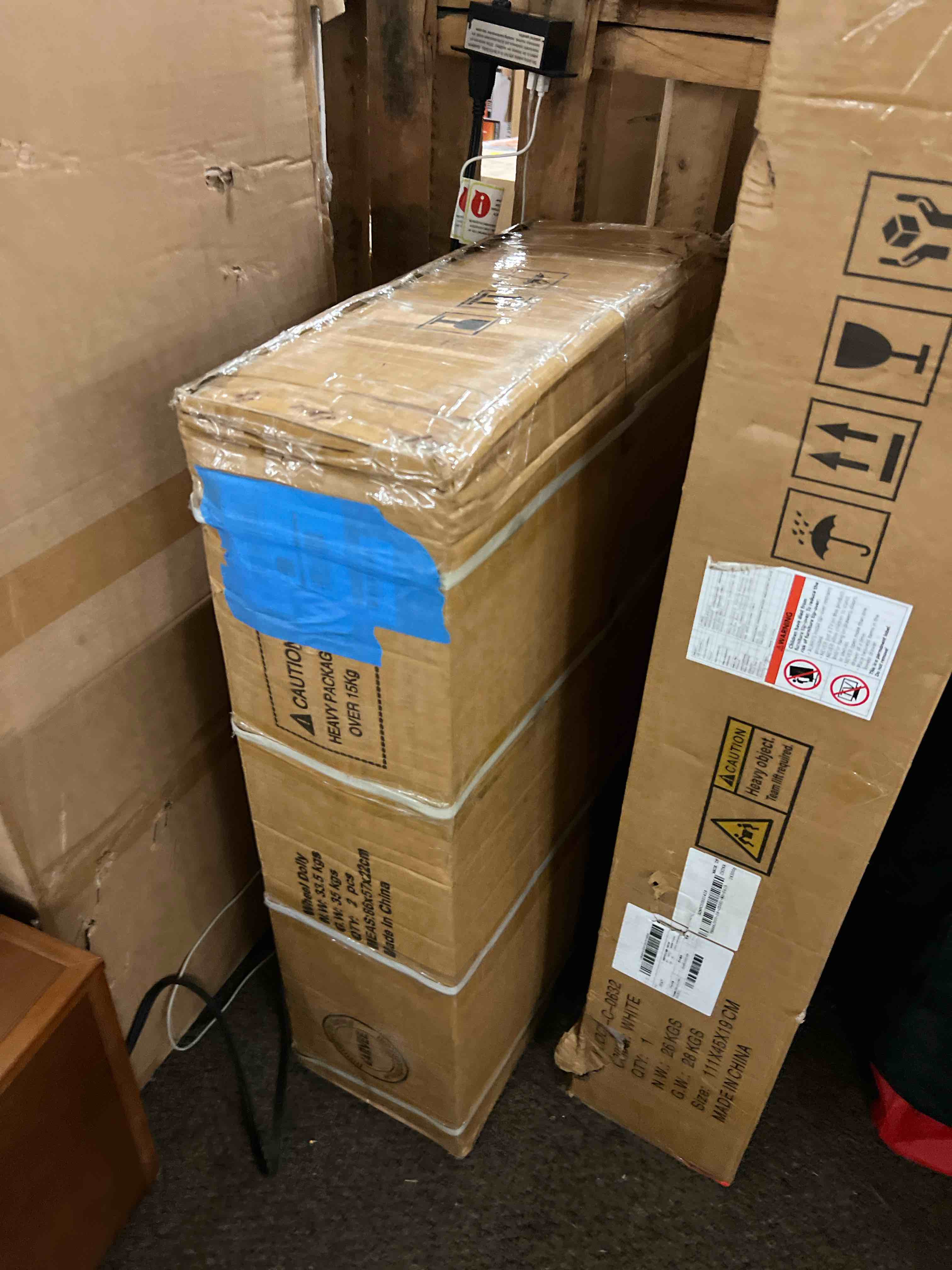 Condition photo showing New/Like New for Upgraded Lifetime Home Extra Large Foldable Push Cart Dolly | 660 lbs. Capacity Moving Platform Hand Truck | Heavy Duty Space Saving Collapsible | Swivel Push Handle Flat Bed Wagon