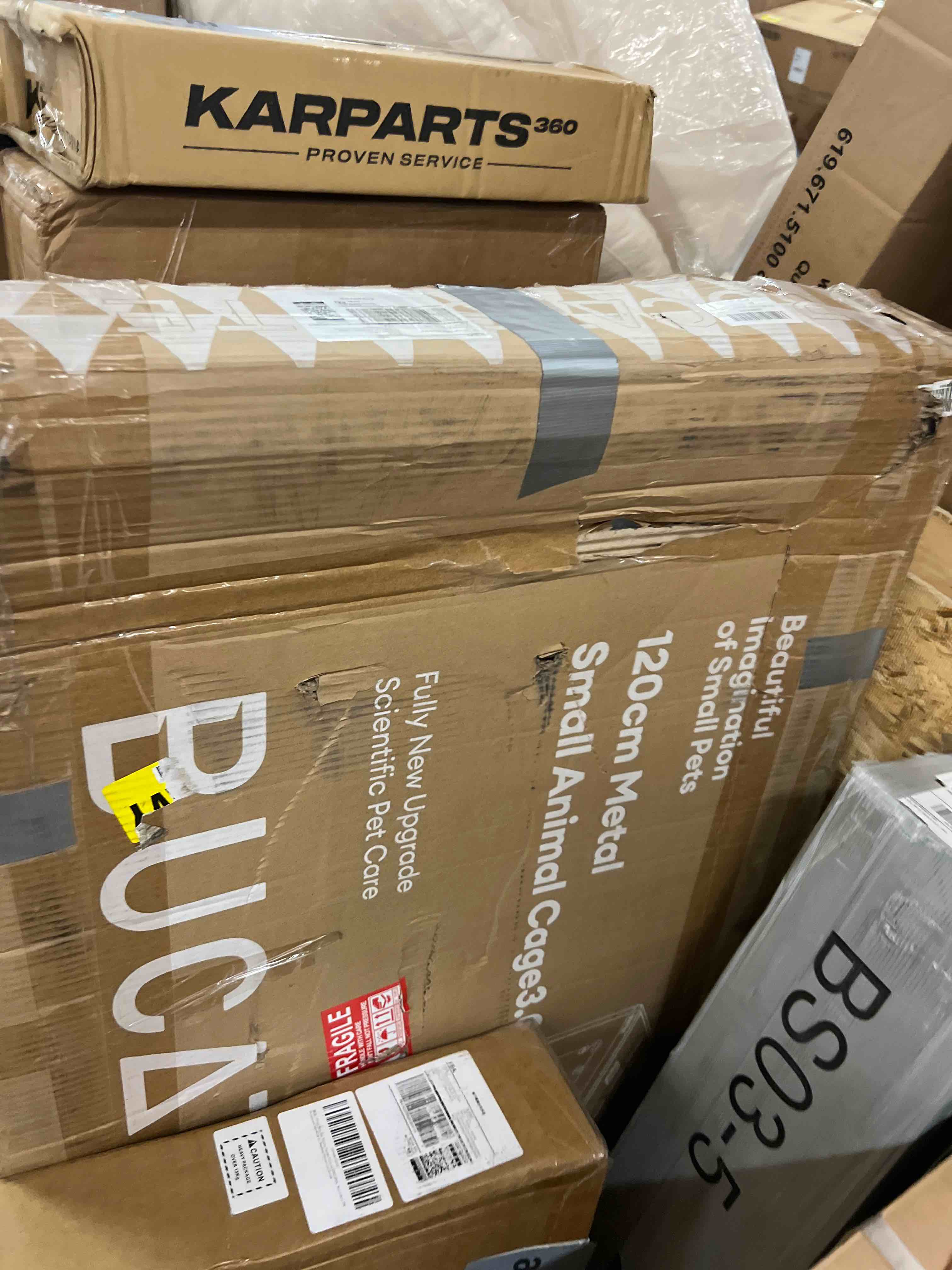 Condition photo showing New/Like New for bucatstate hamster cage metal 3.0 - chewproof large rat cage stackable with top access easy assemble 47l x 23.6w x 25.5h inches dwarf syrian hamster tank for gerbil mouse (7.75 ft², black)