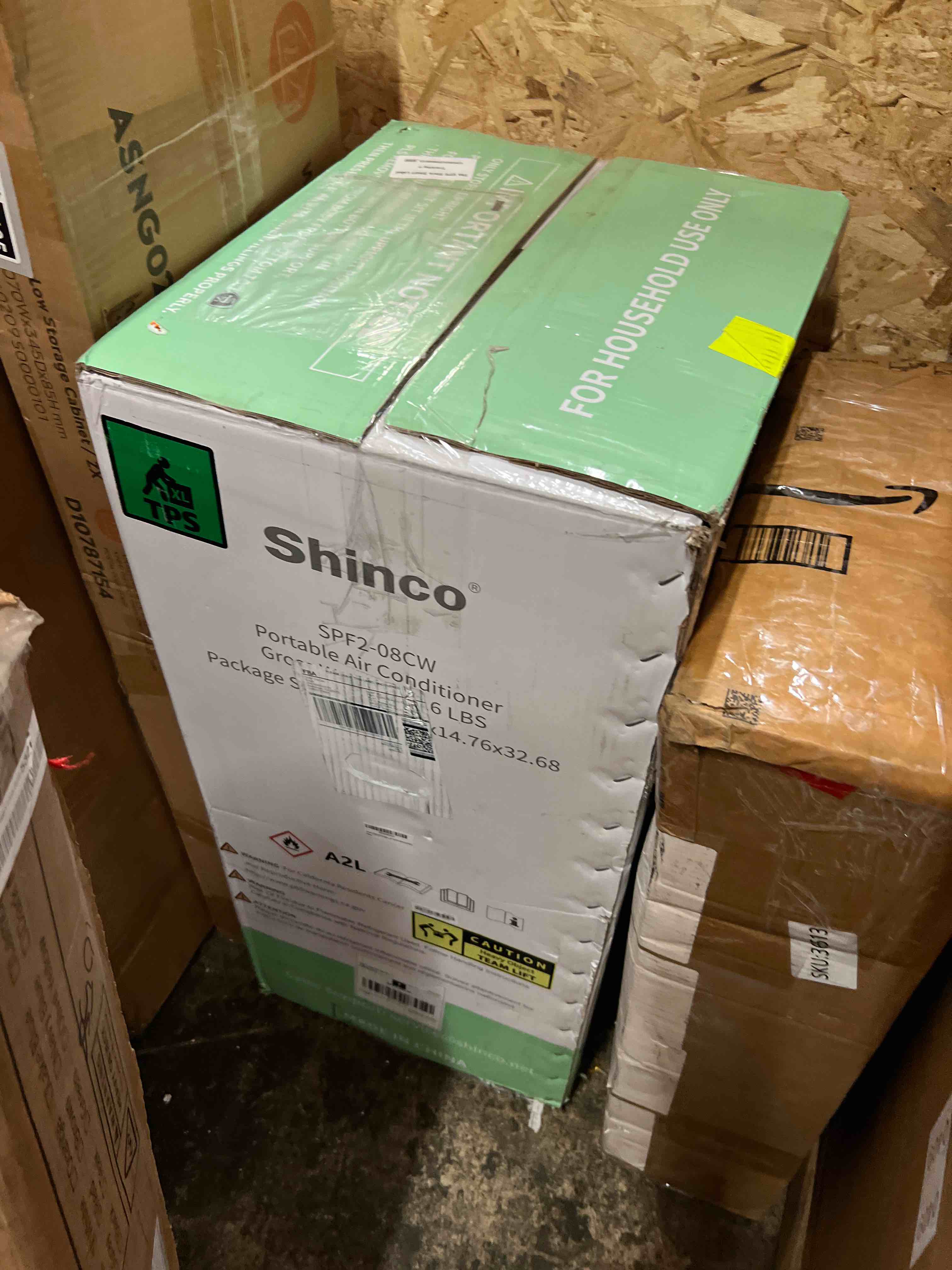 Condition photo showing New/Like New for shinco 8,000 btu portable air conditioner - 3-in-1 cool/dehumidifier/fan for rooms up to 350 sq.ft, remote control & 24h timer, compact ac unit for bedroom/office