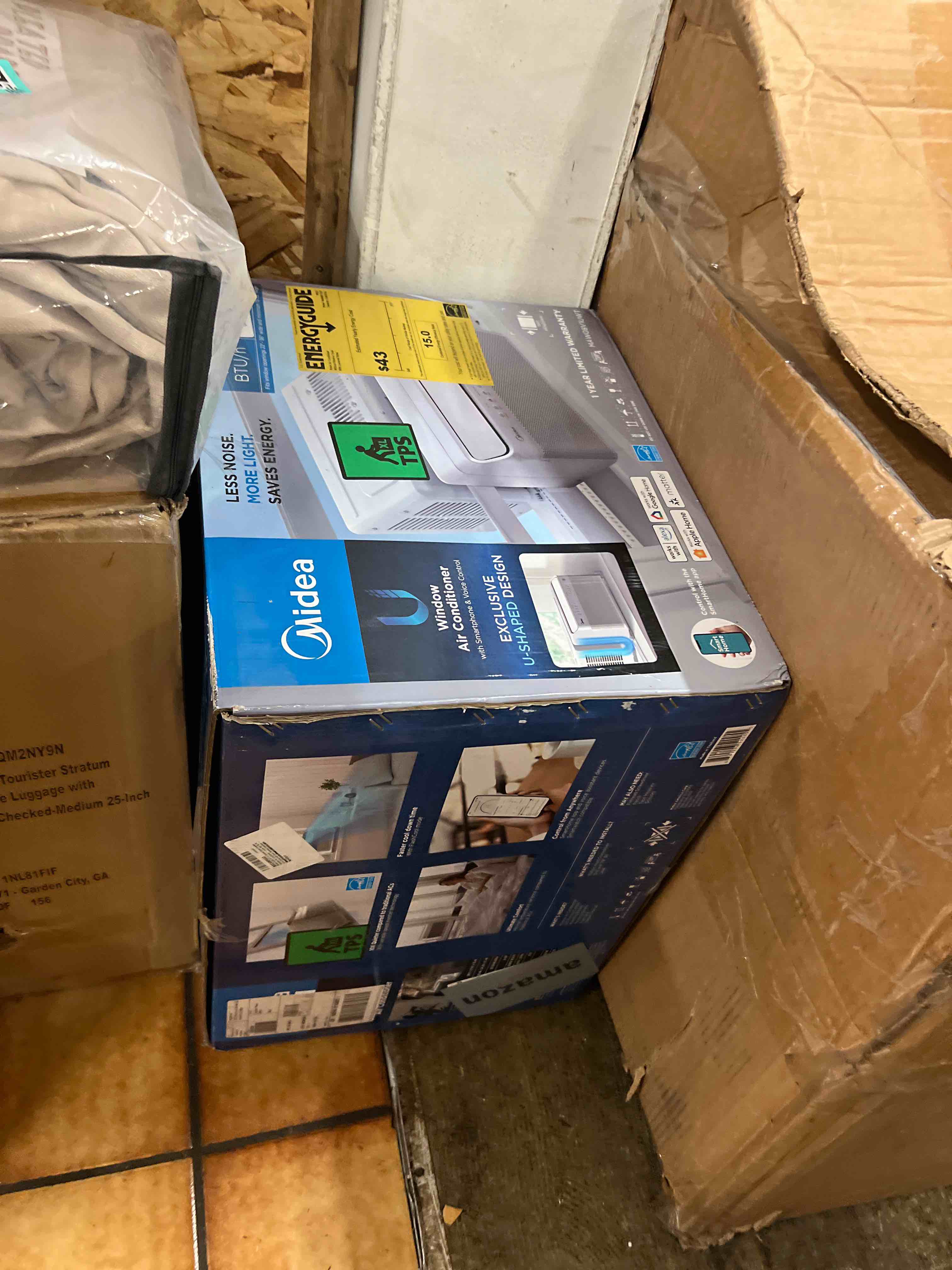 Condition photo showing New/Like New for midea 8,000 btu u shaped smart inverter window air conditioner - cools 350 sq ft, ultra quiet with open window operation - alexa/google assistant compatible, 37% energy savings, remote (2026 edition)