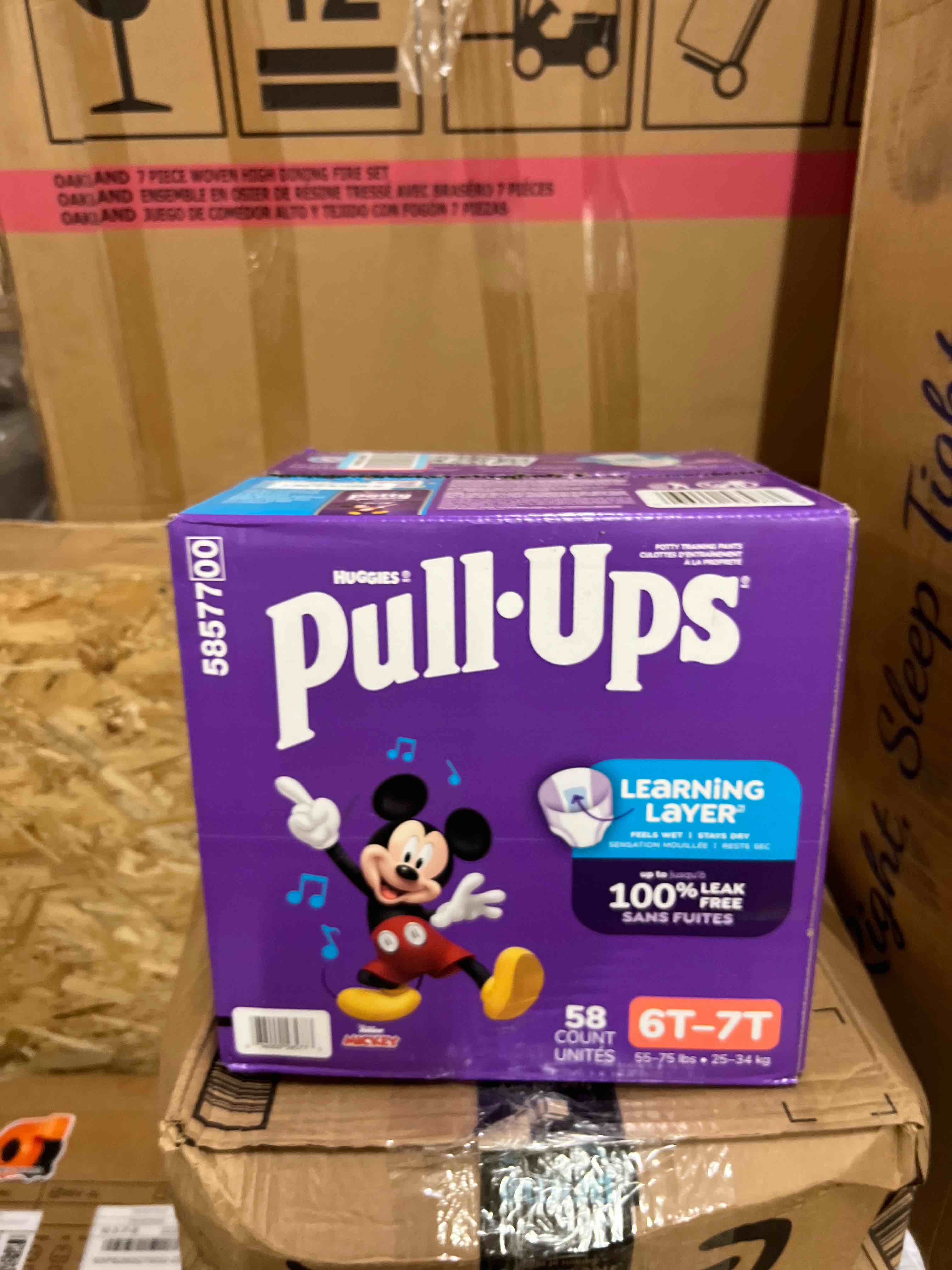 Condition photo showing New/Like New for pull-ups boys' potty training pants - size 6t-7t - 58ct