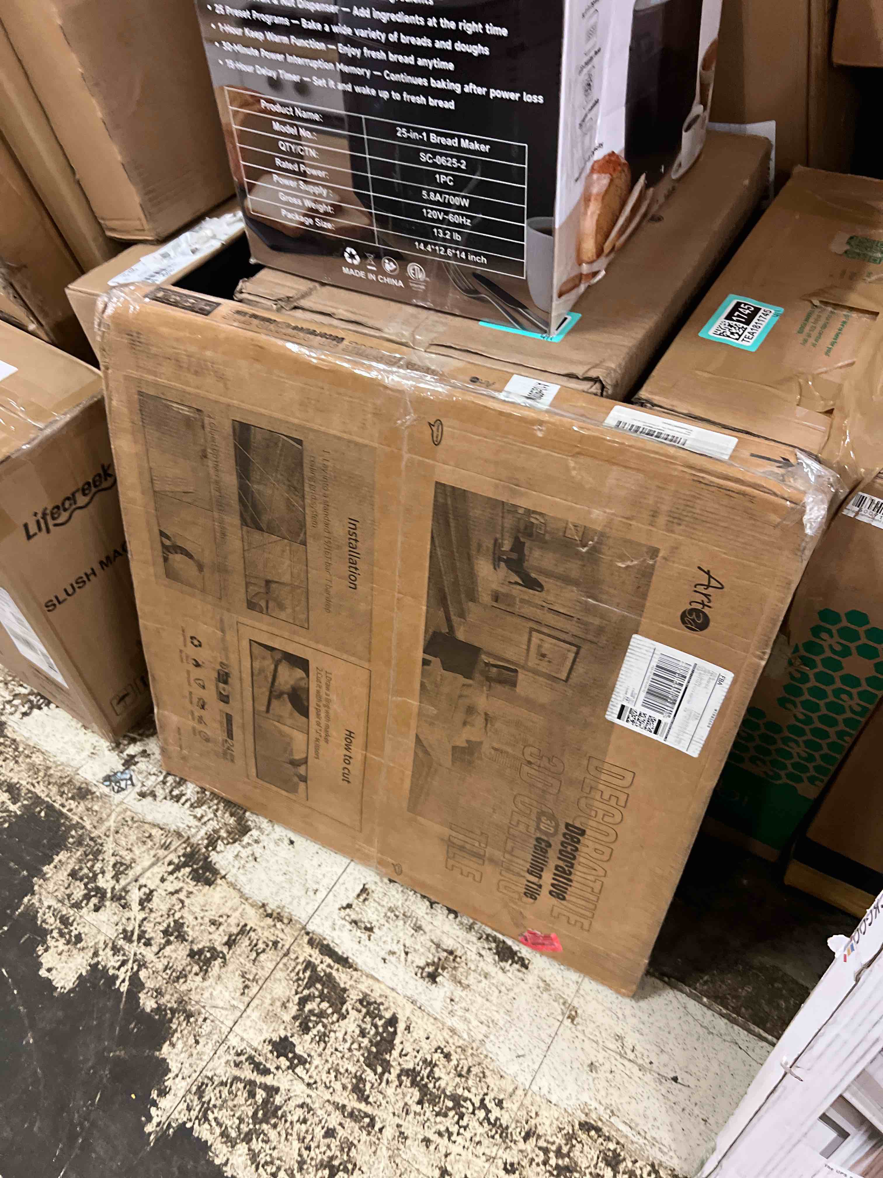 Condition photo showing New/Like New for art3d drop ceiling tiles 24x24 in white (24-pack, 96 sq.ft), wainscoting panels glue up 2x2 24pcs 24"x24" white