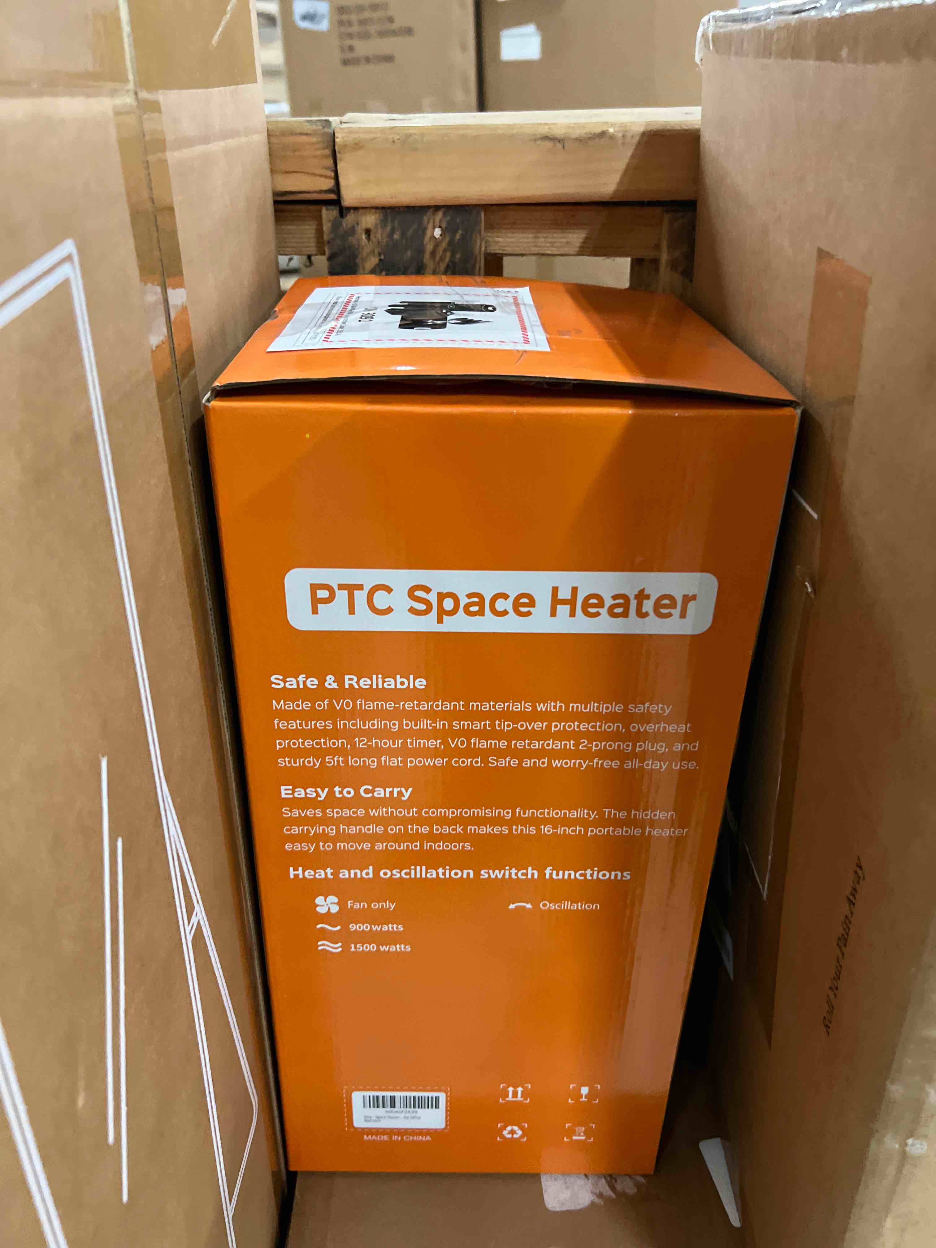 Condition photo showing New/Like New for space heaters for indoor use, ccgiru 1500w electric fast and safety heaters with 70°oscillating, remote,ptc ceramic heater for office bedroom