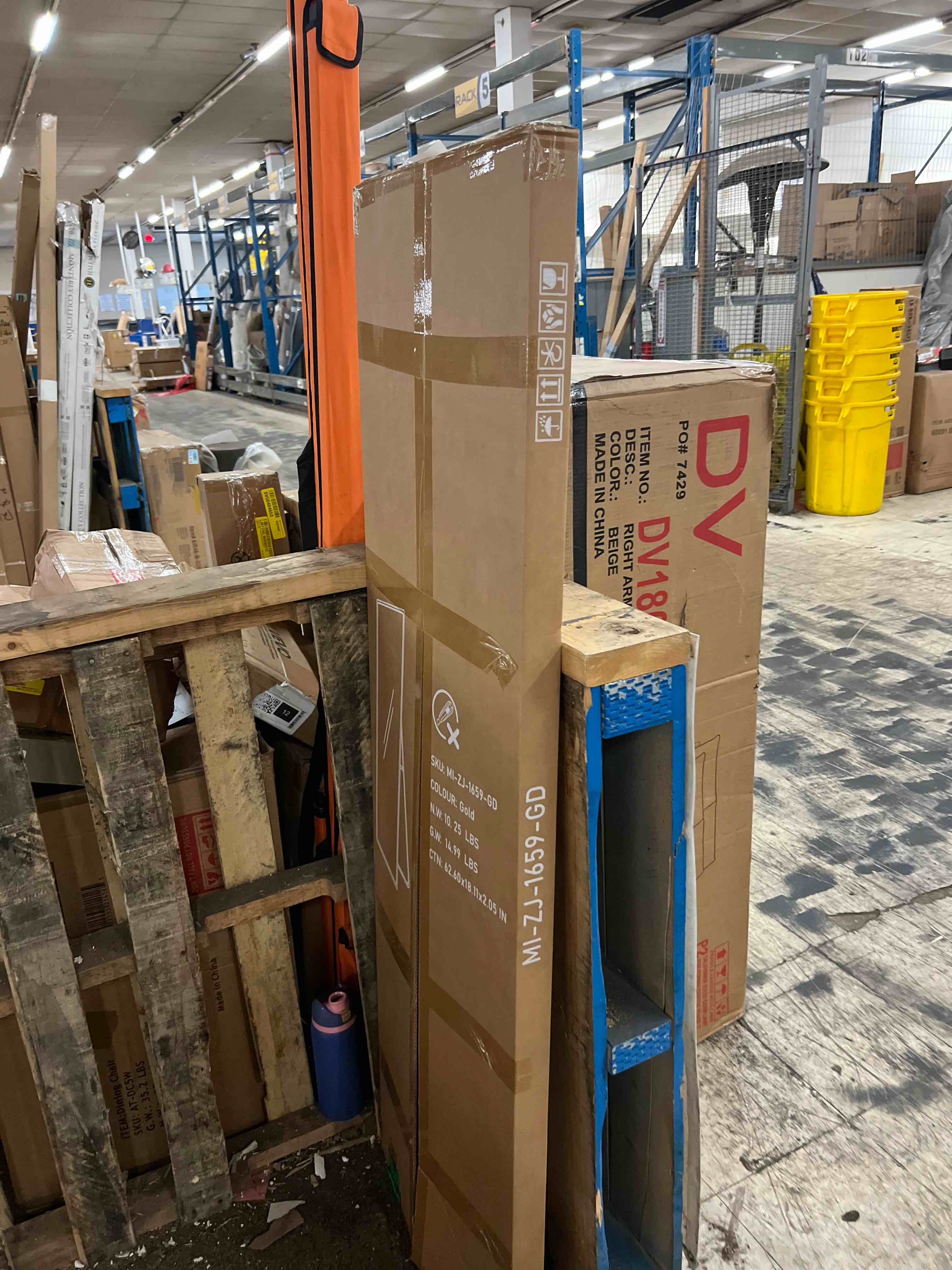 Condition photo showing New/Like New for aluminum frame large mirror, 59"x16" full length mirror with stand, free standing leaning mirror hanging mounted mirror for bathroom living room, gold