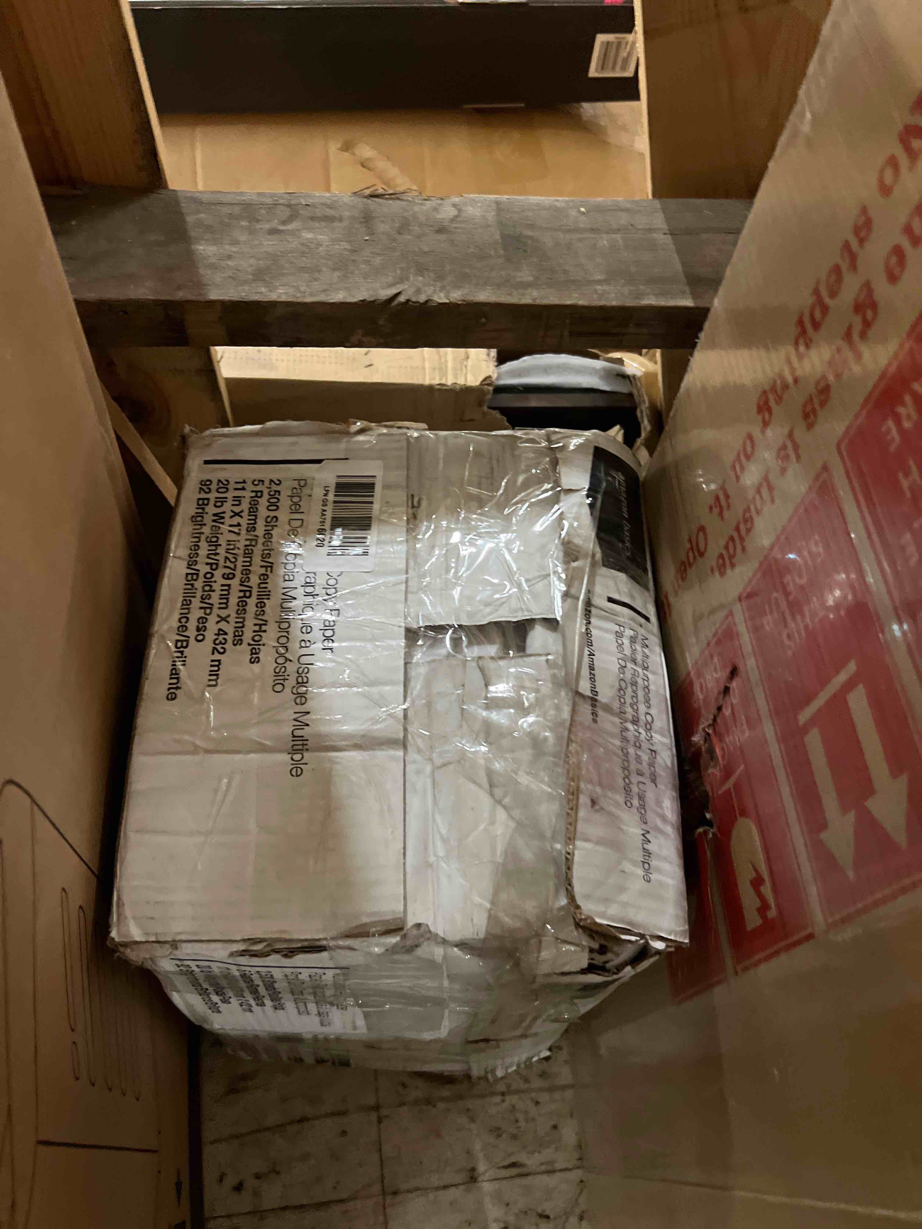 Condition photo showing New/Like New for amazon basics multipurpose copy printer paper, 20 lb, 11 x 17 inches, 5 reams (2,500 sheets), 92 bright white 5 reams | 2500 sheets ledger (11x17)