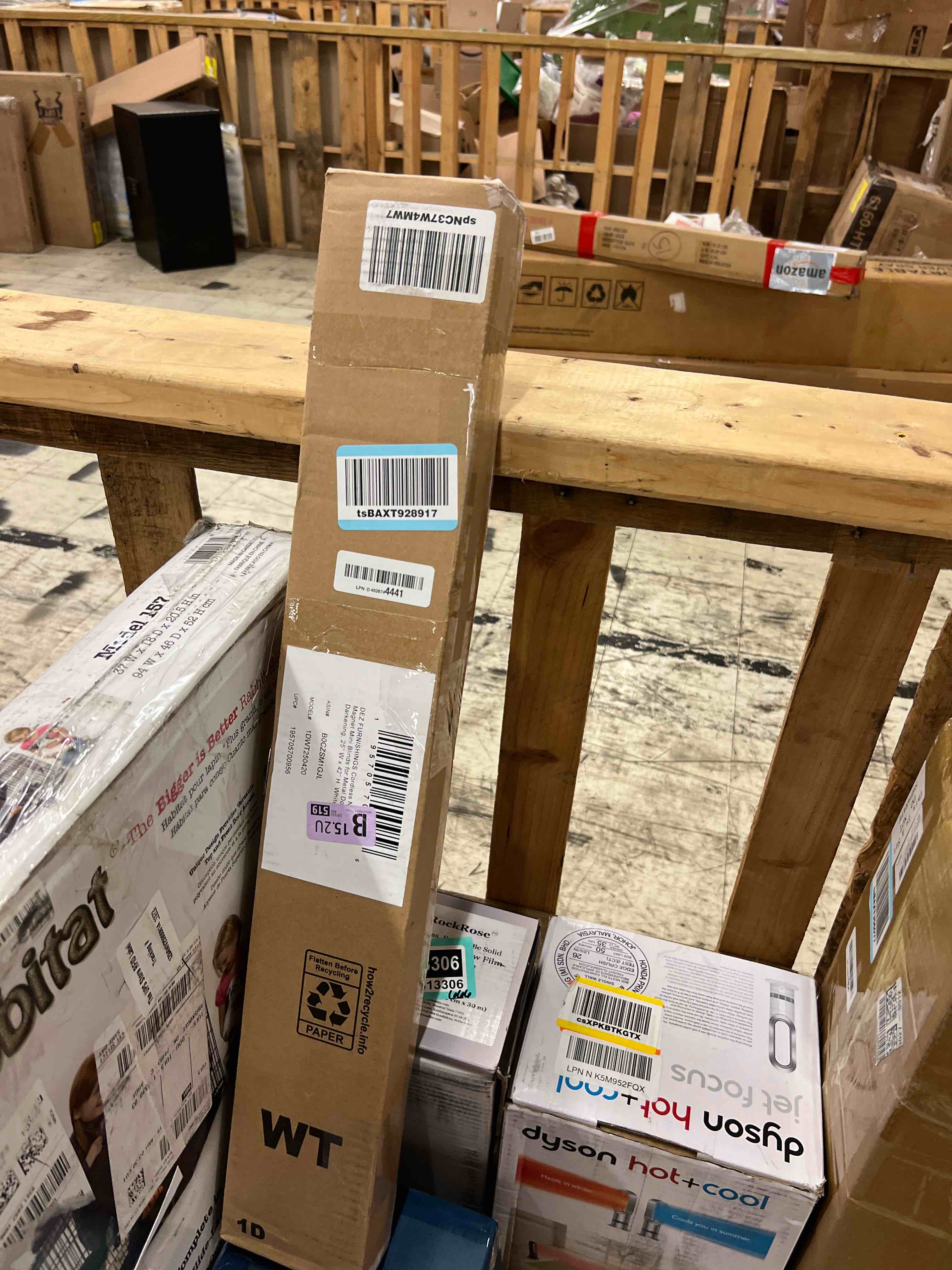 Condition photo showing New/Like New for dez furnishings cordless no tools 1" magnet mini blinds for metal doors, room darkening, 25" w x 42" h, white 25"w x 42"h