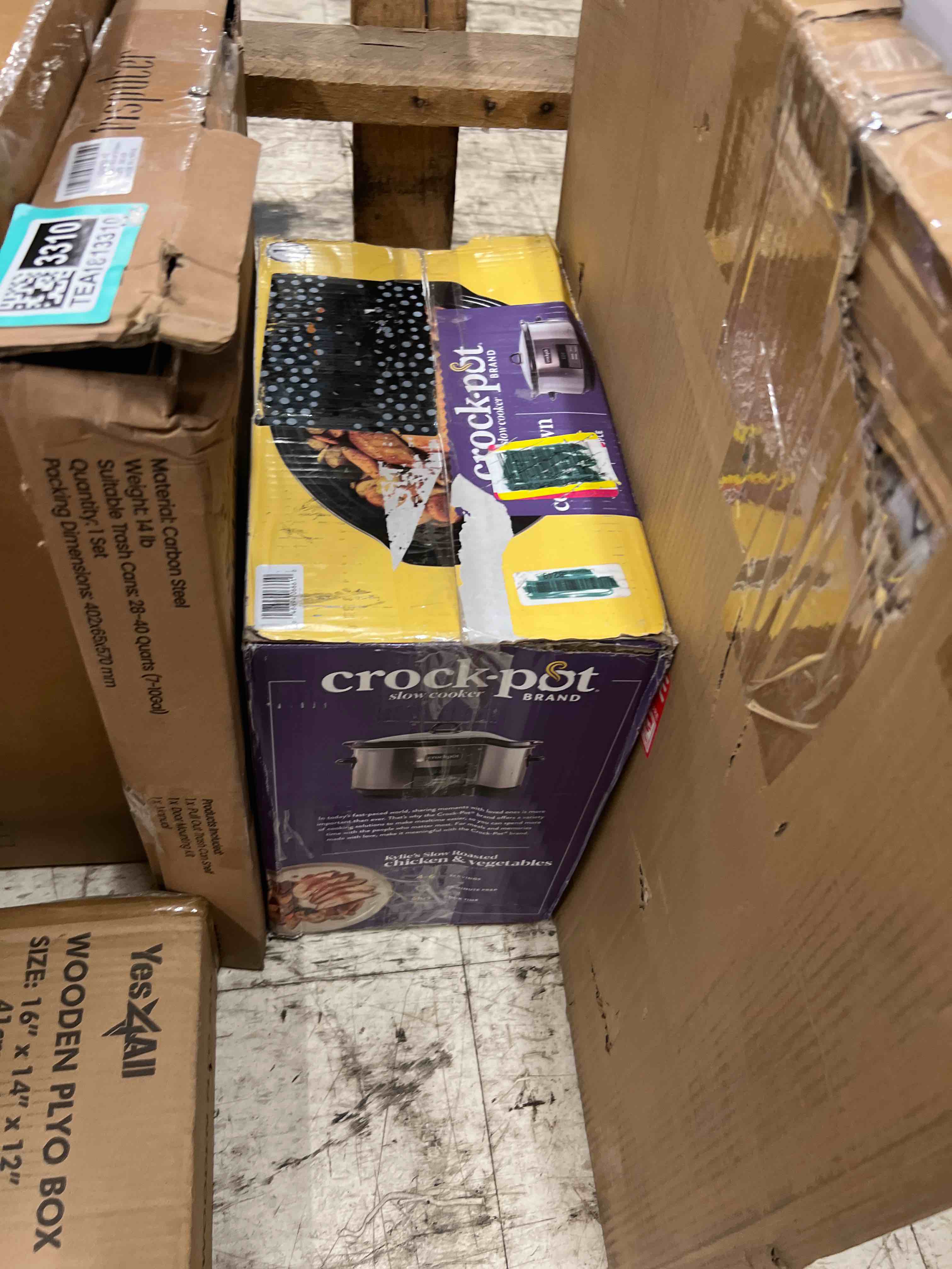 Condition photo showing New/Like New for crock-pot large 8-quart programmable slow cooker with auto warm setting black stainless steel