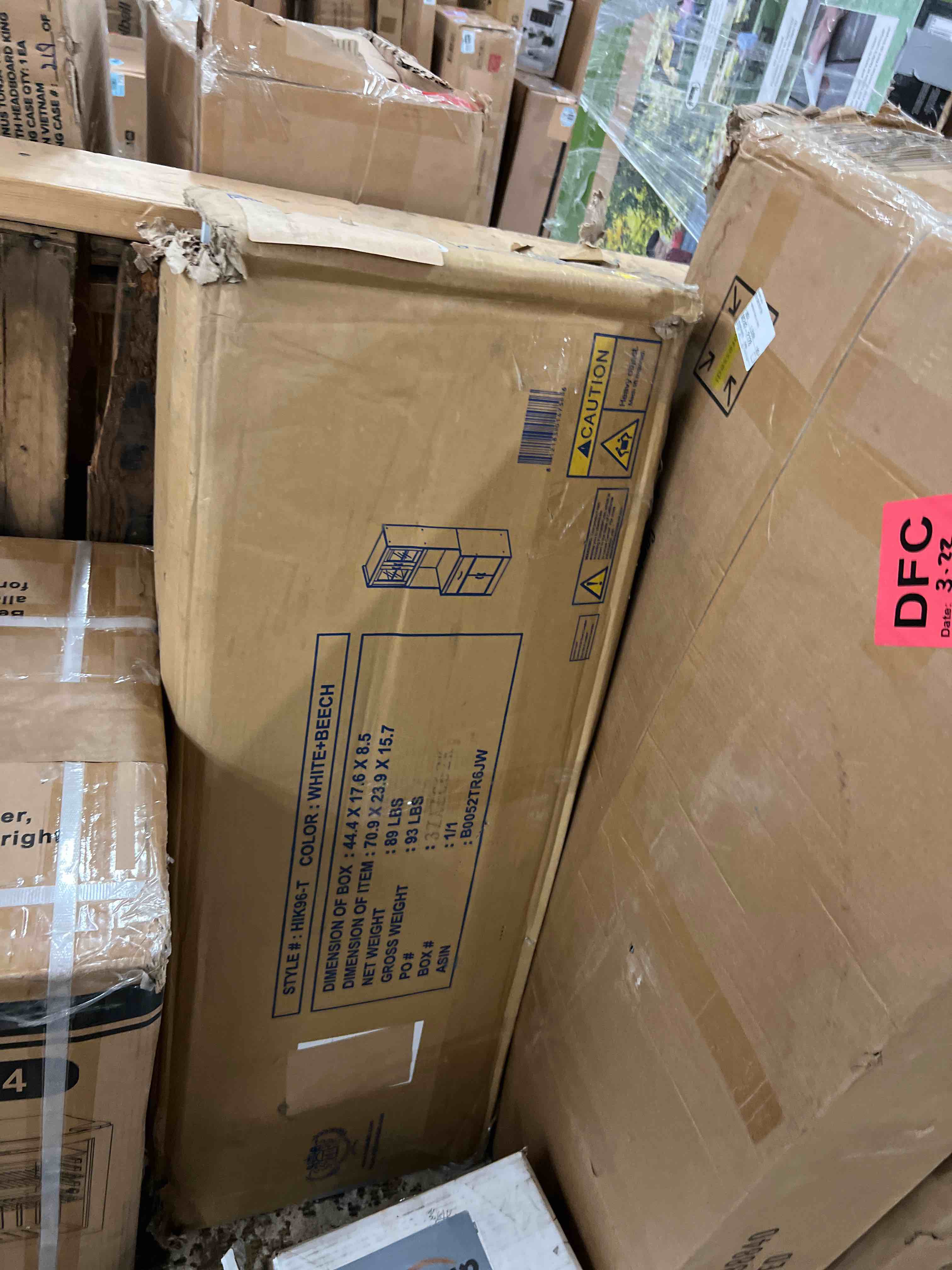 Condition photo showing New/Like New for hodedah kitchen cabinet in white