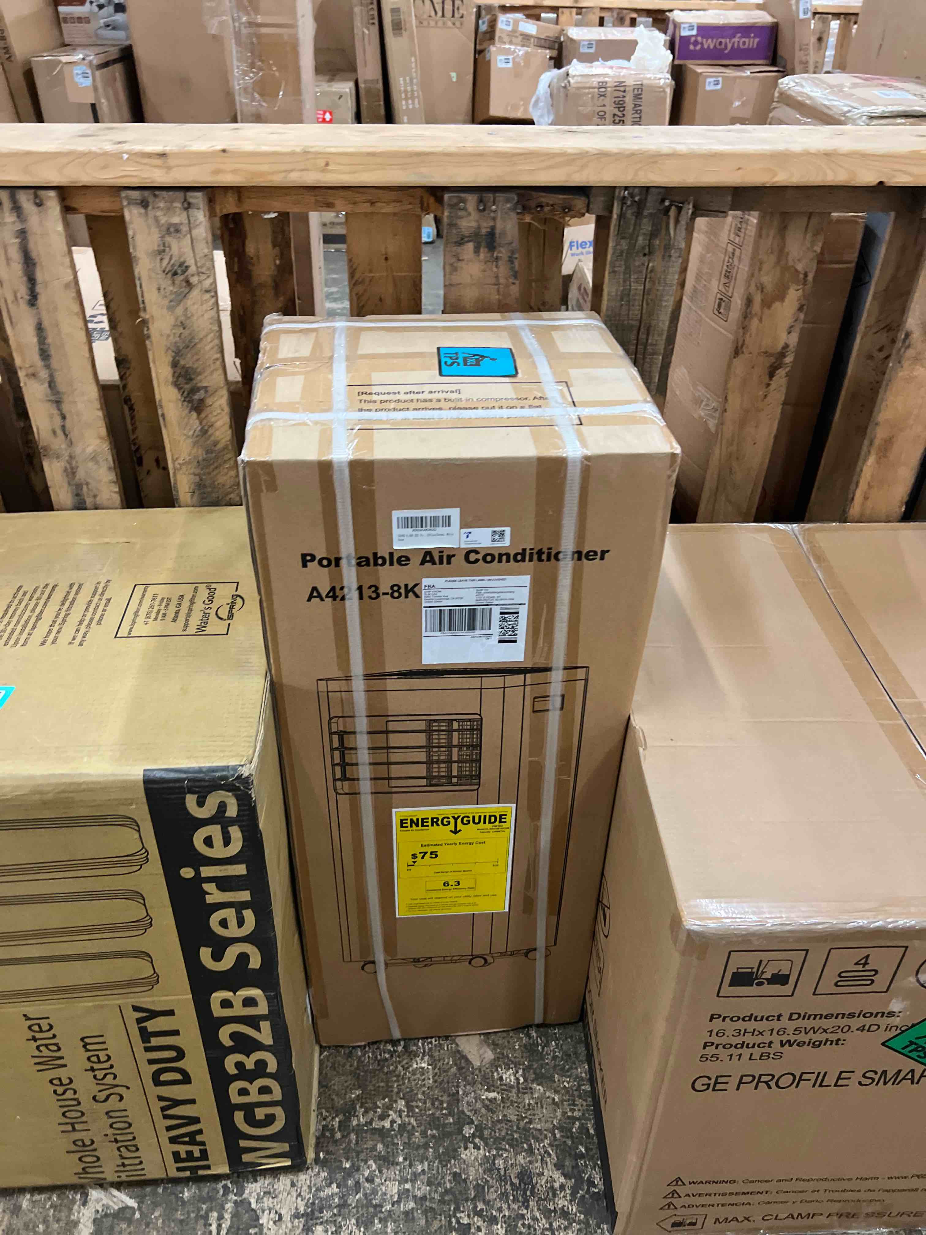 Condition photo showing New/Like New for zafro 8,000 btu portable air conditioners, 4 modes portable ac unit with fast cooling/energy efficient/remote/24hrs timer for bedroom/dorms/indoor rooms, white
