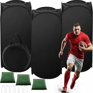bellavenir outdoor pop-up defenders football basketball soccer 3-pack dummies portable training equipment,black