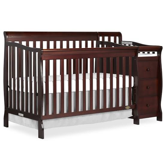 Brody 5 in 1 Convertible Crib with Changer Espresso 