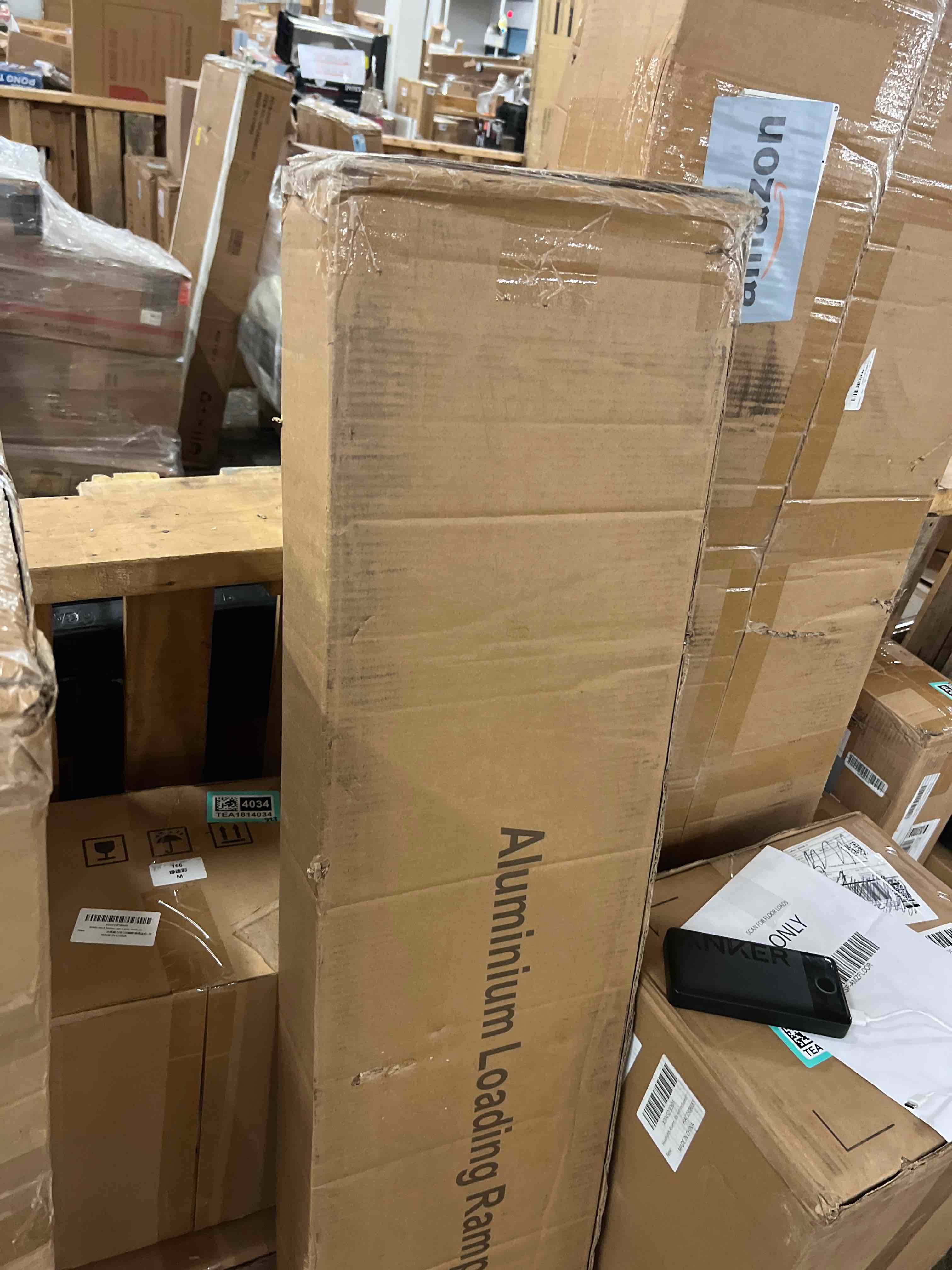 Condition photo showing New/Like New for aluminum shed ramp 2 pack, 57" sturdy anti-slip loading ramp for riding mower, long shed ramp, lightweight ramps for motorcycles, lawn mower, atvs, blowers, carts, pickup trucks-1000 lbs/pr capacity