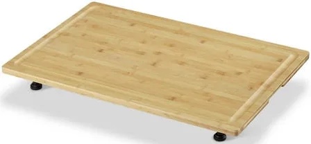 prosumer's choice bamboo stove top cover board - versatile wooden cutting board for kitchen with adjustable legs and juice grooves- large surface and durable for stoves, 27.2 x 21.4 x 3.1 inches 27.2''l x 21.4''w