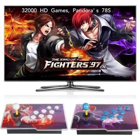 pandora box arcade game console 32000 games pre-install,retro game machine for tv pc projector, supports up to 4 players, full hd output,, search, save, hide, favorites list 32000 games - wireless