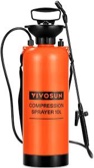 vivosun 2.64-gallon pump pressure sprayer, pressurized lawn & garden water spray bottle with adjustable shoulder strap, for plants spraying, garden watering and household cleaning 2.64 gallons orange