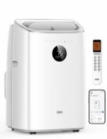 dreo portable air conditioners, 10,000 btu air conditioner for bedroom with drainage-free cooling, 45db quiet, app/voice/remote, 24h timer with fan & dehumidifier, smart ac unit for room indoors white 10,000 btu