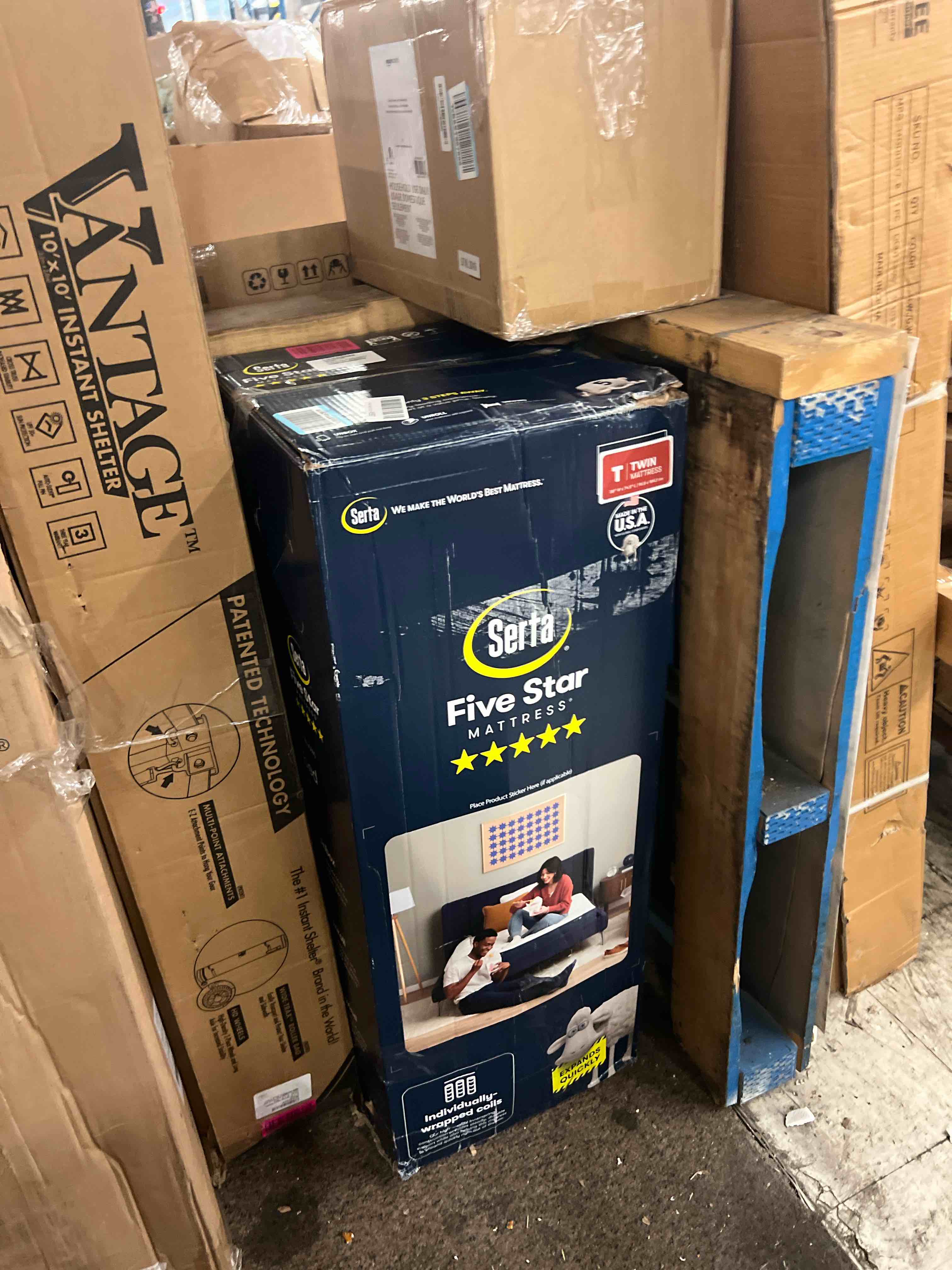 Condition photo showing New/Like New for serta five star mattress tranquility 8" medium twin, breathable, pressure relief, with supportive innersprings - 100 night trial, certipur-us certified  level 2 medium 8" twin