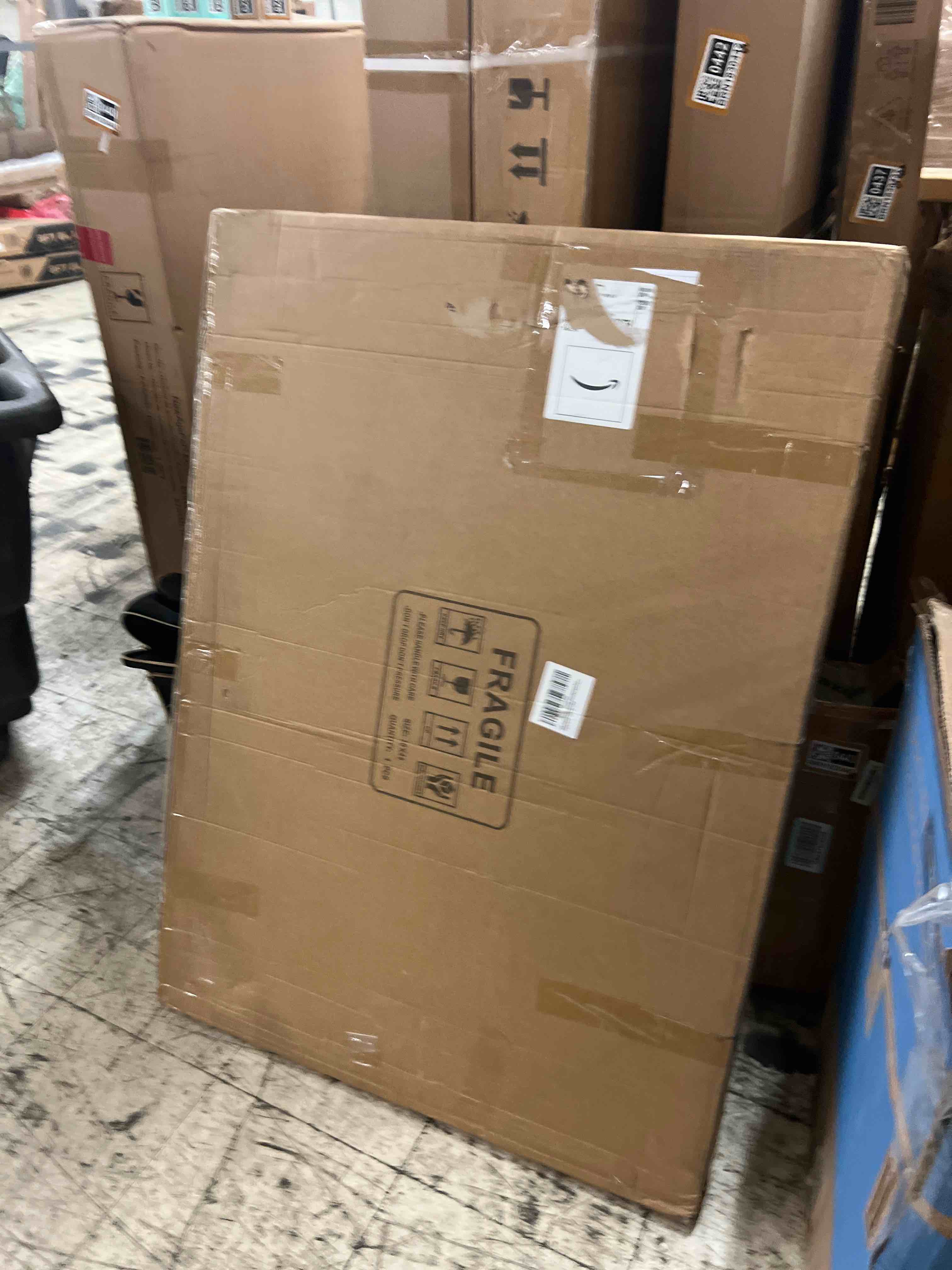 Condition photo showing New/Like New for picrit 30x40 poster frame, black engineered wood picture frame for horizontal or vertical wall mounting and displaying artwork photos, 1 pack black 30x40