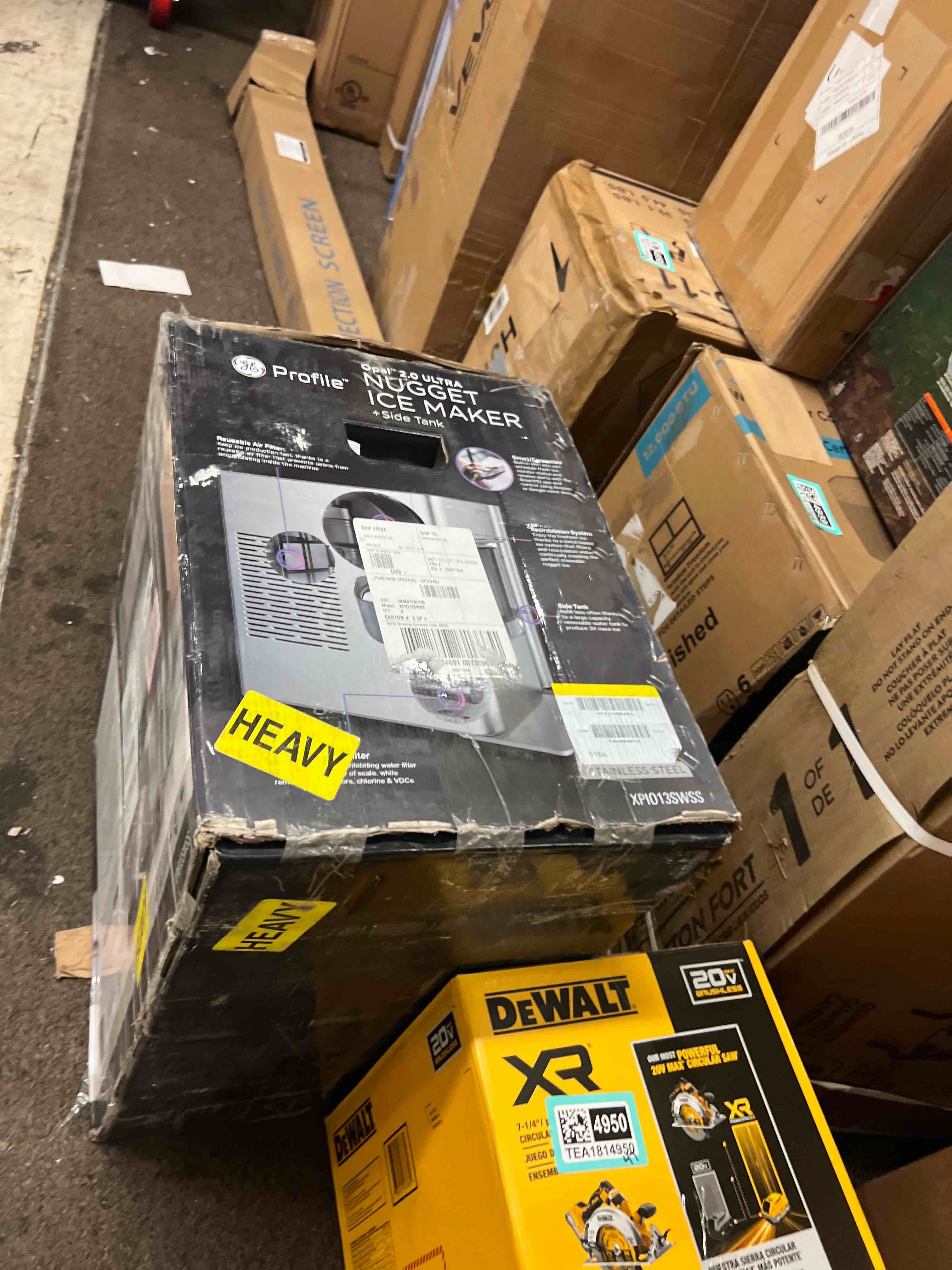 Condition photo showing New/Like New for ge profile opal 2.0 ultra nugget ice maker with side tank and scale inhibiting filter, scoop included, 38 lbs in 24 hours, pellet ice machine with wifi & smart connected, stainless steel