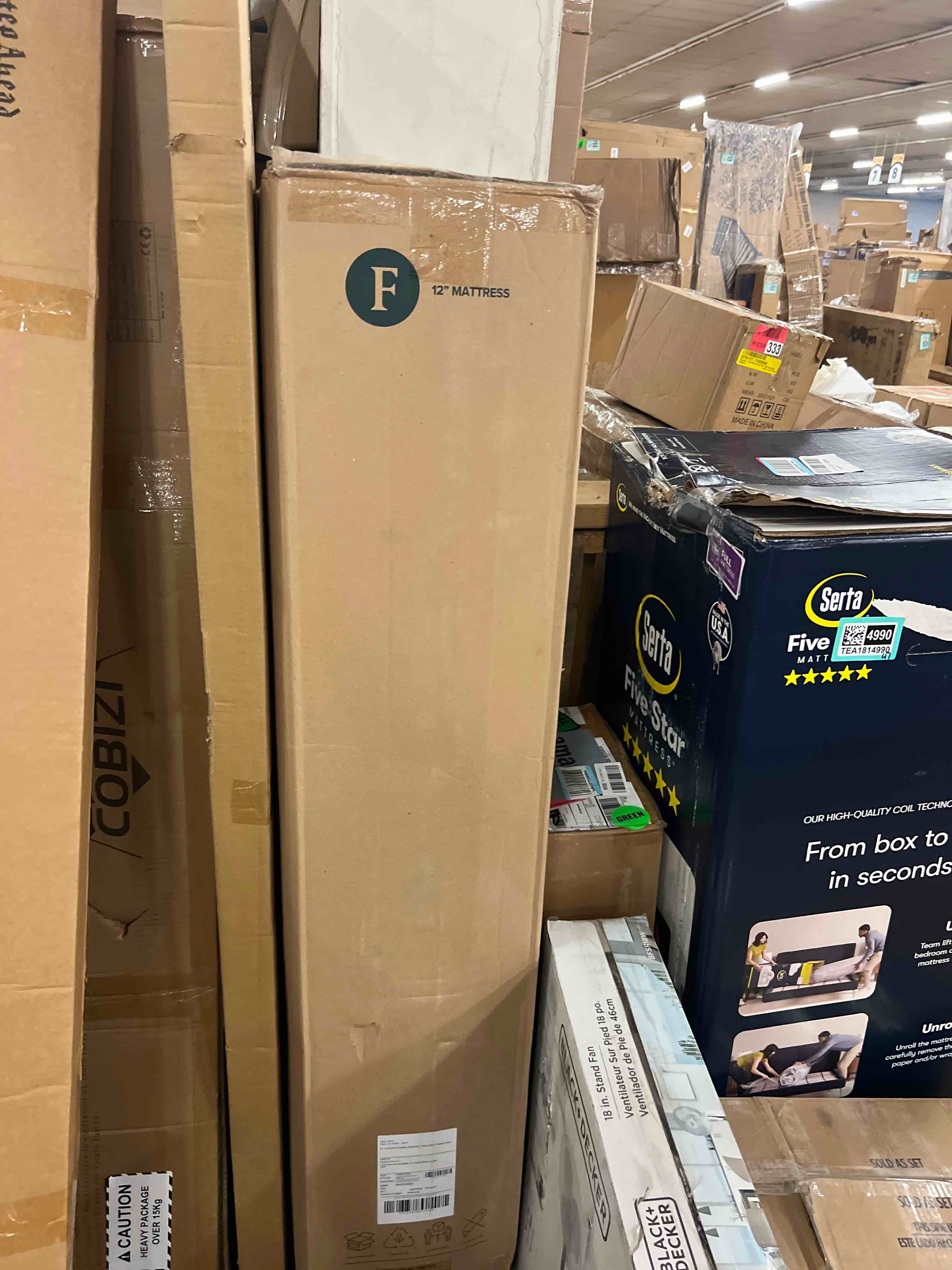 Condition photo showing New/Like New for zinus green tea memory foam mattress 12 inch, pressure-relieving comfort & full-body support, naturally fresh, medium firm feel, certipur-us & oeko-tex certified safe materials, full