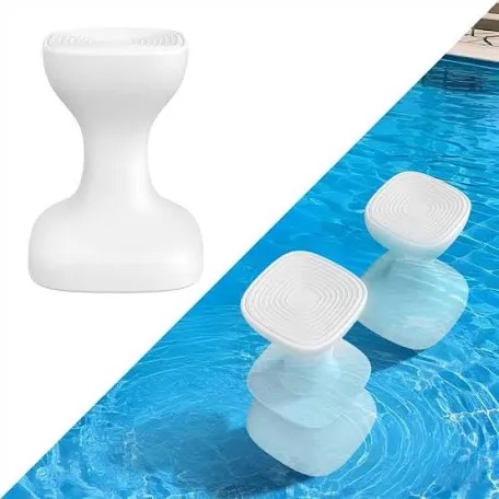Condition photo showing New/Like New for 24" pool stools for underwater,pre-weighted pool stools with foot rest,waterproof patio furniture with adjustable feet for poolside seats for edge,1pc 24 inch