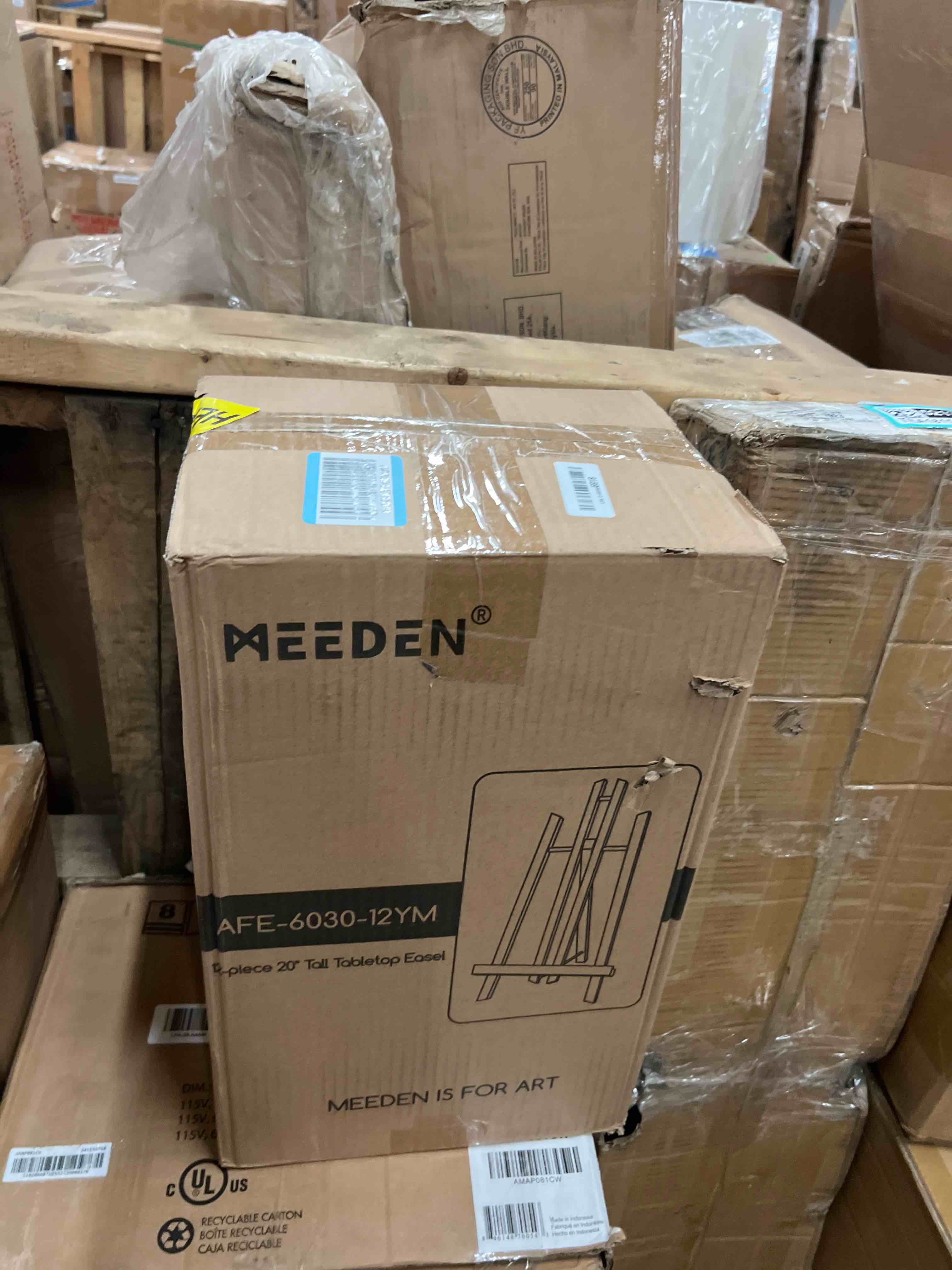 Condition photo showing New/Like New for meeden 20 inch tabletop easel: 12 pack beech wood easel for painting - display table top easel canvas stand for painting sign
