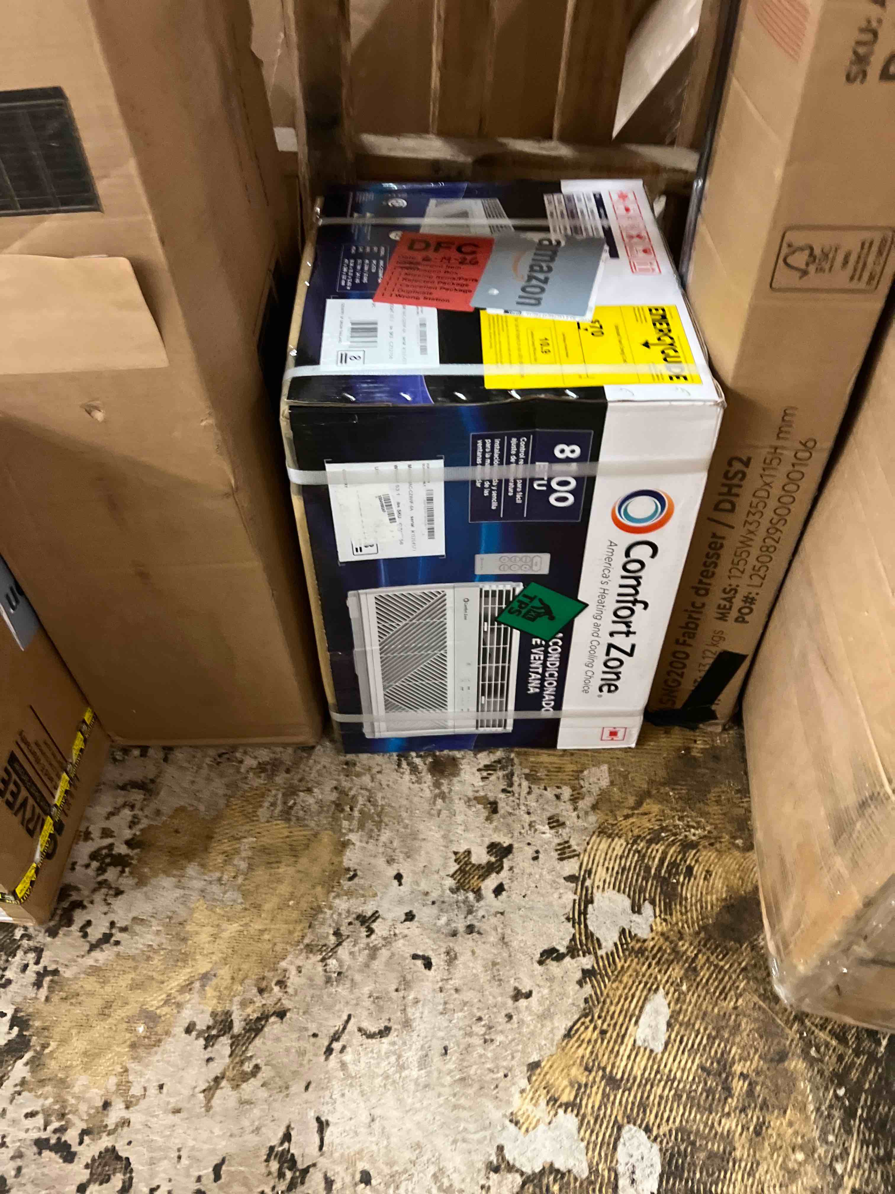 Condition photo showing New/Like New for 8,000 btu 115 volts smart window air conditioner cools 350 sq. ft. with remote and wifi enabled in white