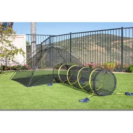 outback jack outdoor cat enclosures for indoor cats (portable cat tent, outdoor cat tent, cat tunnel, and playhouse) play tents for cats, outside enclosure (kitty compound play house)
